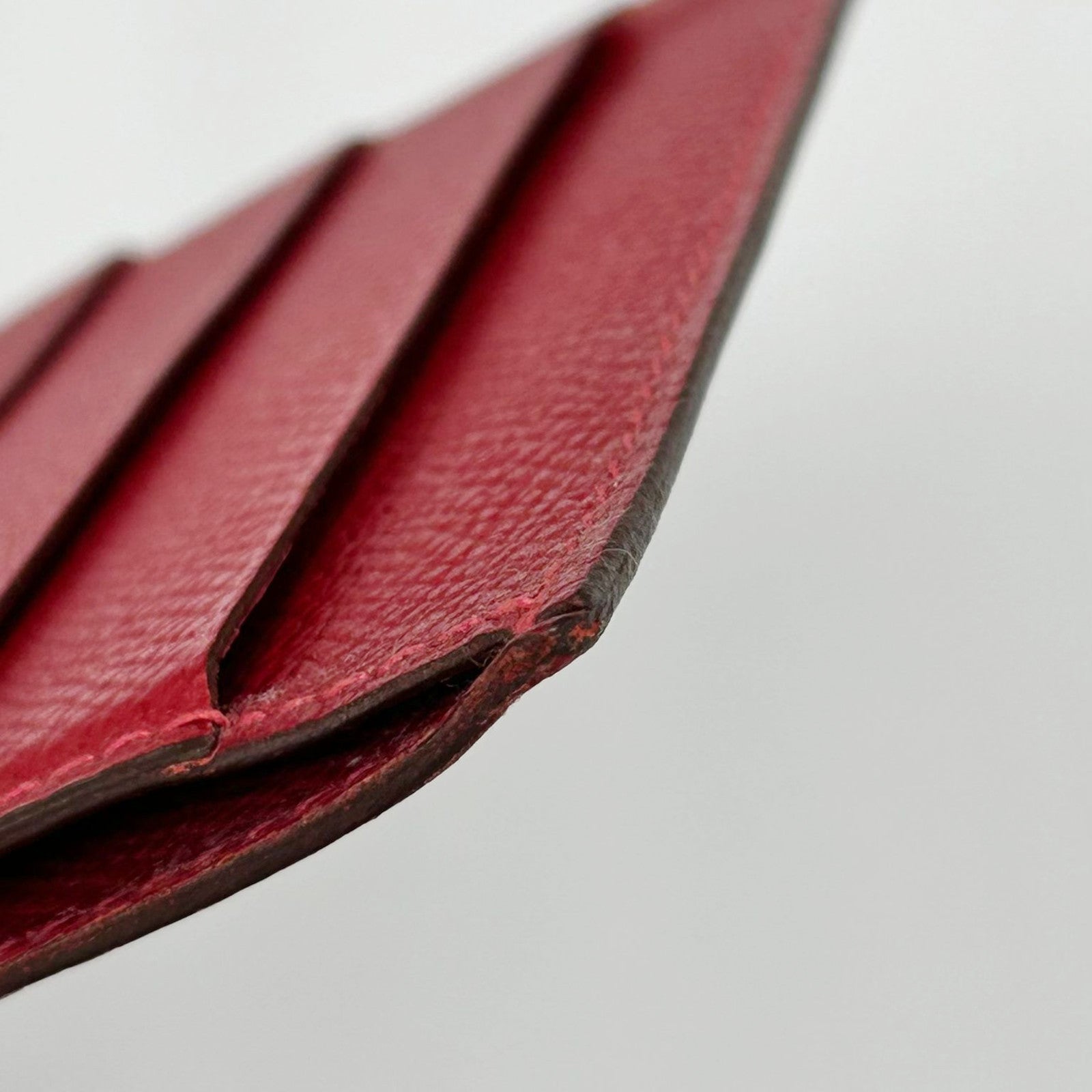 HERMES Epsom皮革Card Case卡片套Rouge Garance/紅色