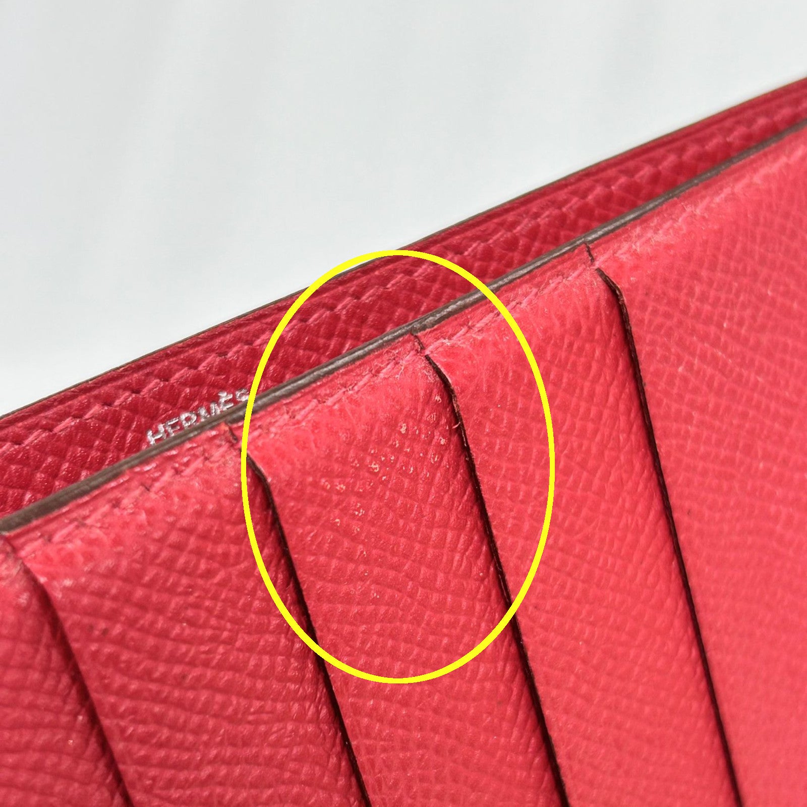 HERMES Epsom皮革Card Case卡片套Rouge Garance/紅色