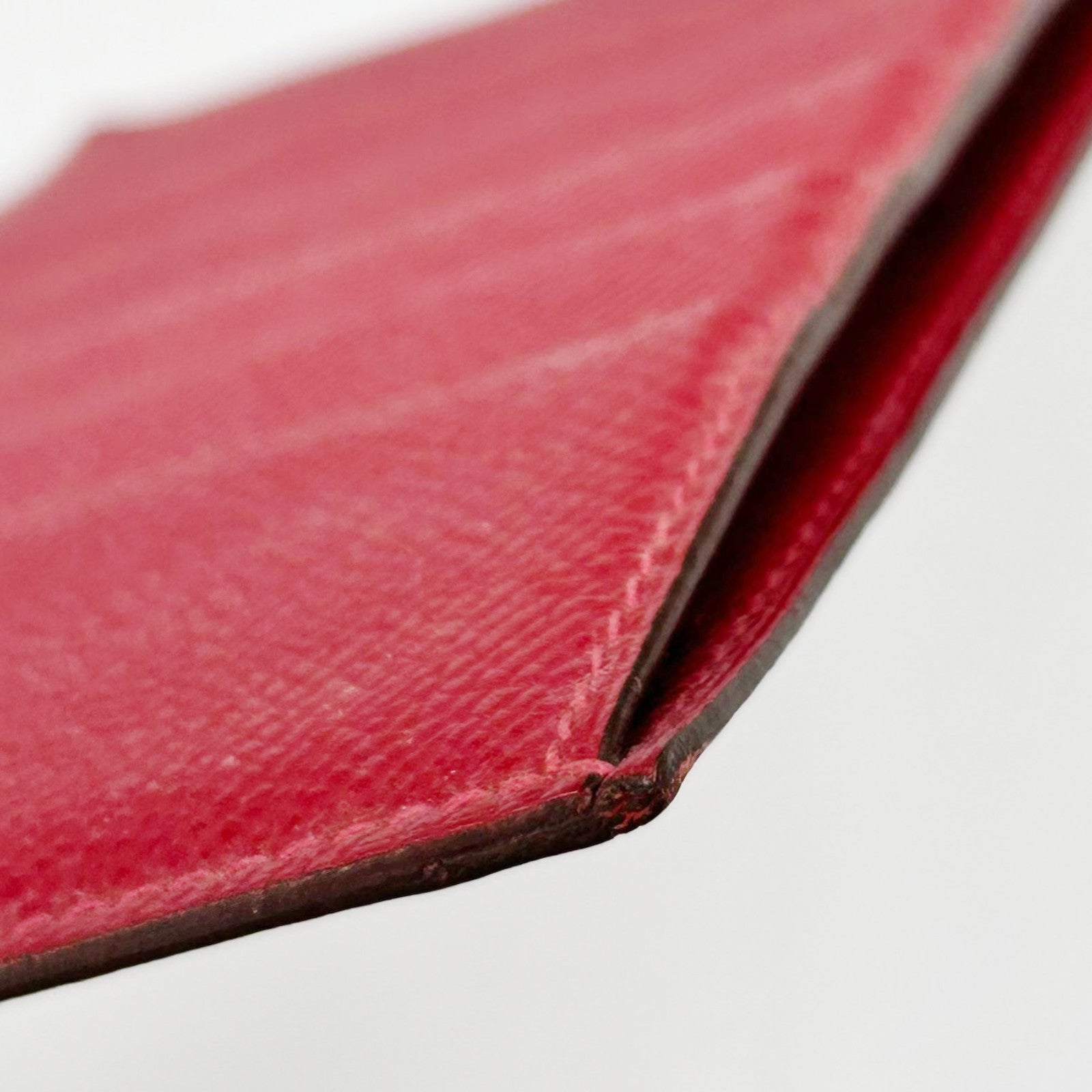 HERMES Epsom皮革Card Case卡片套Rouge Garance/紅色