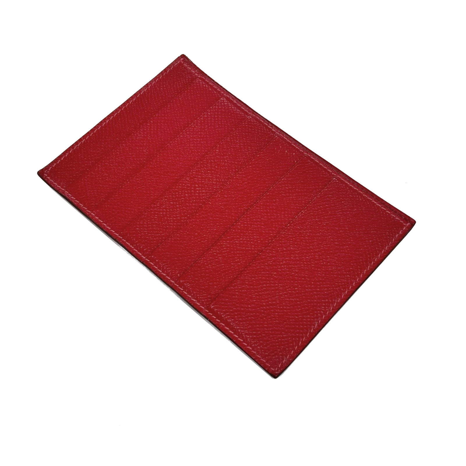 HERMES Epsom皮革Card Case卡片套Rouge Garance/紅色