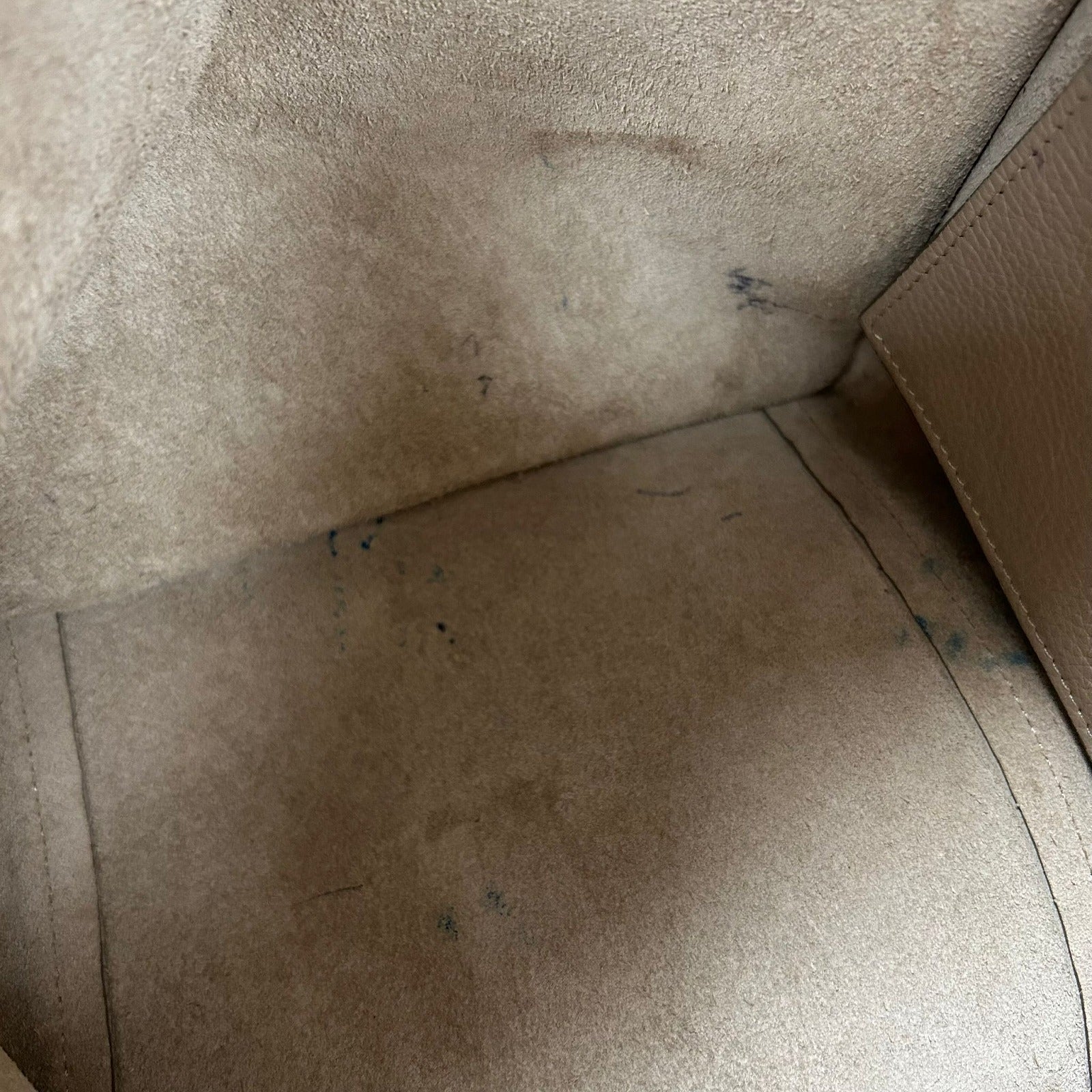 CELINE 【激減優惠】牛皮皮革Big Bag銀扣手挽肩背兩用袋米色