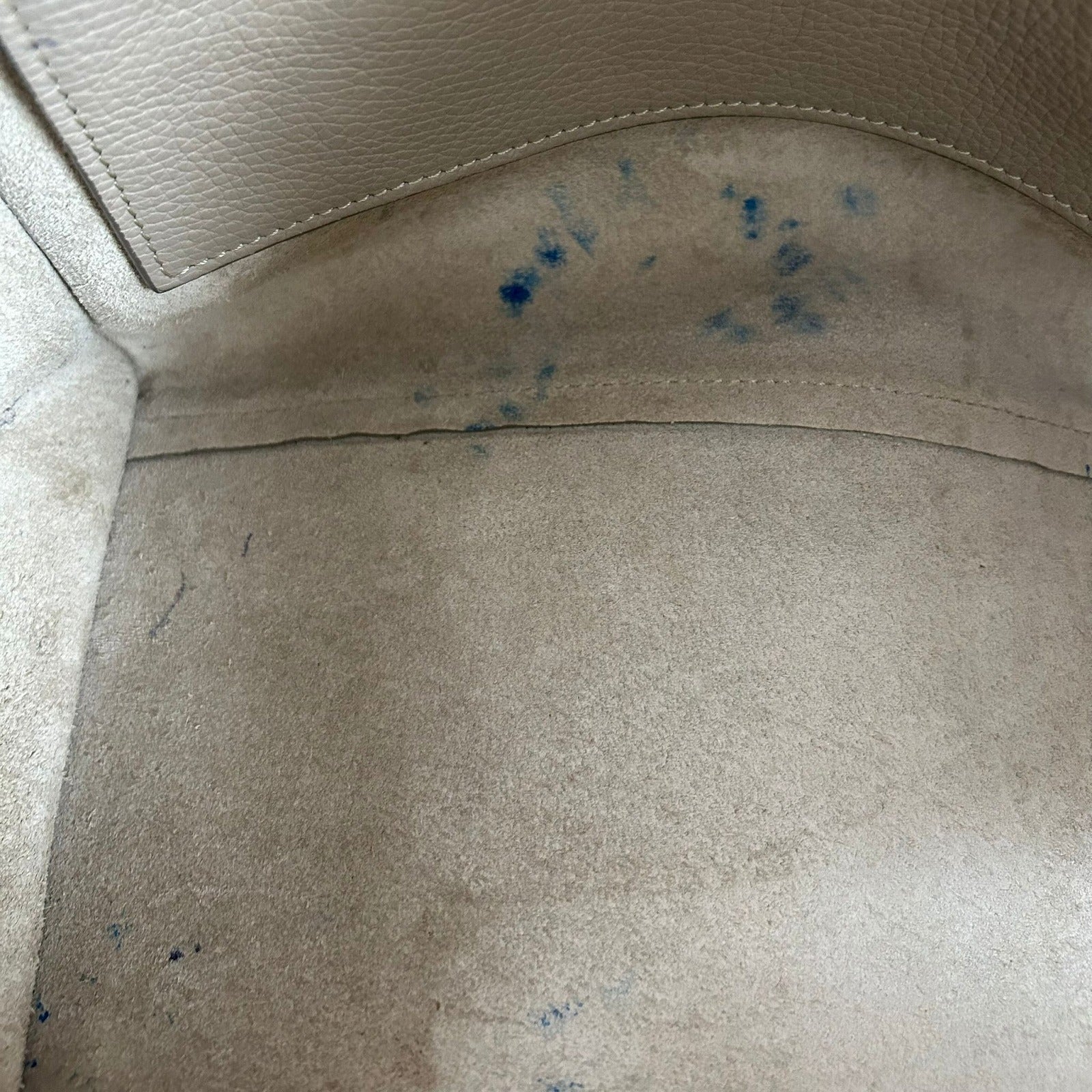 CELINE 【激減優惠】牛皮皮革Big Bag銀扣手挽肩背兩用袋米色