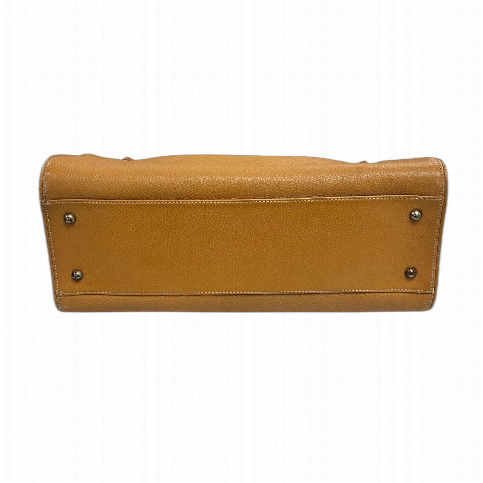 TOD'S 【激減優惠】牛皮皮革Shoulder Bag銀扣肩背袋泥黃色