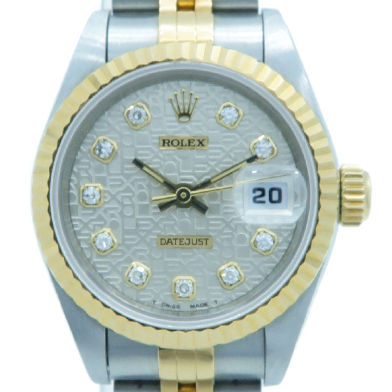 ROLEX Datejust 18K玫瑰金/不鏽鋼手錶自動機芯銀色