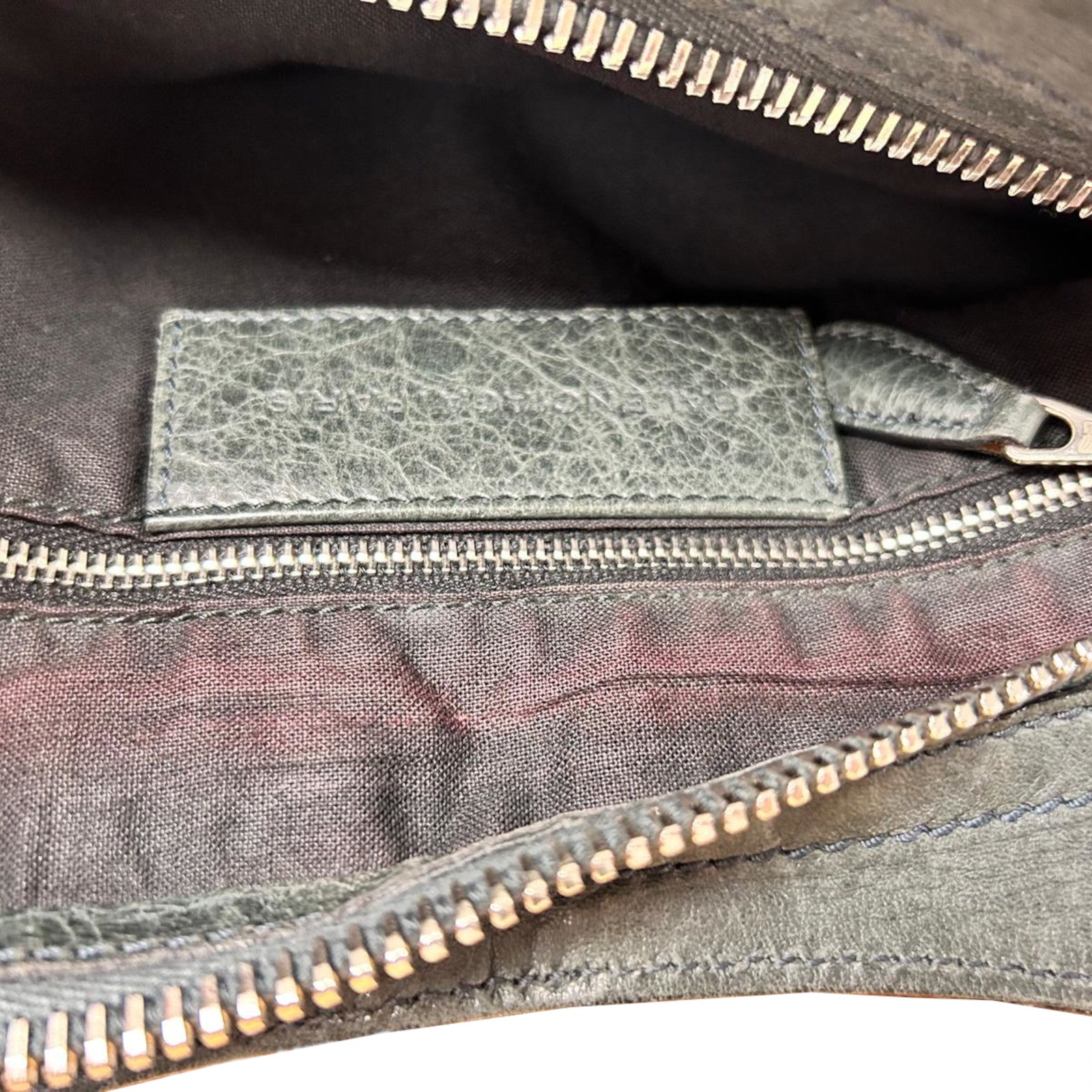 BALENCIAGA 牛皮皮革Giant City銀扣手挽肩背兩用袋綠色