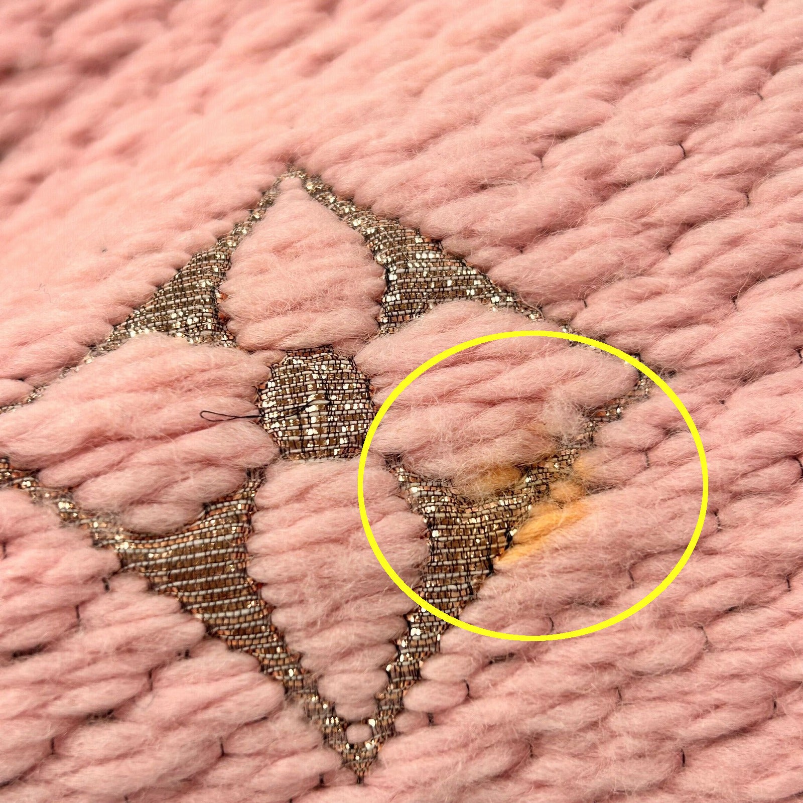LOUIS VUITTON 羊毛/絲質Scarf頸巾粉紅色