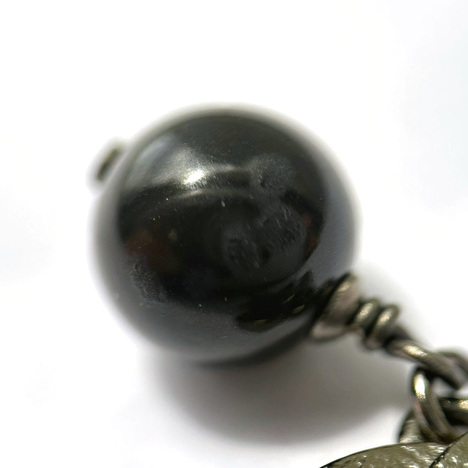 CHANEL CC Necklace Metal Black