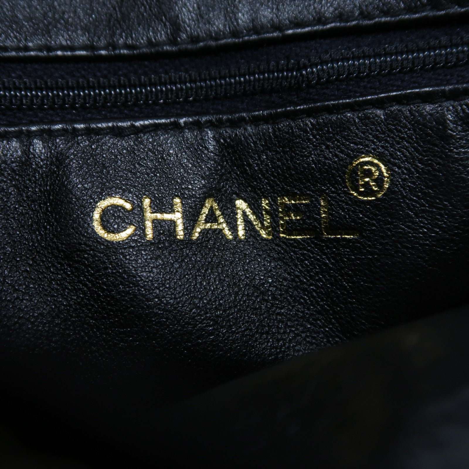 CHANEL 菱格羊皮皮革Vintage Shoulder Bag金扣肩背袋黑色