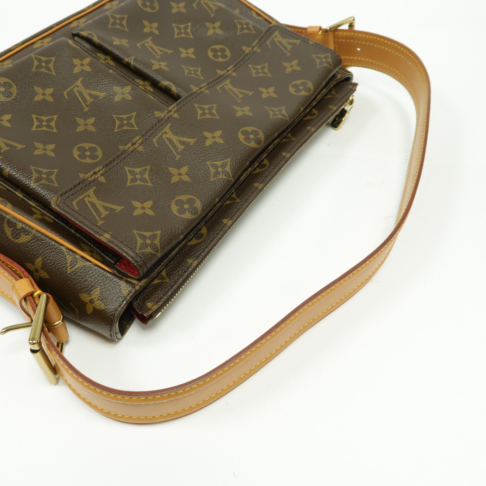 LOUIS VUITTON Monogram Multipli Cite金扣肩背袋啡色