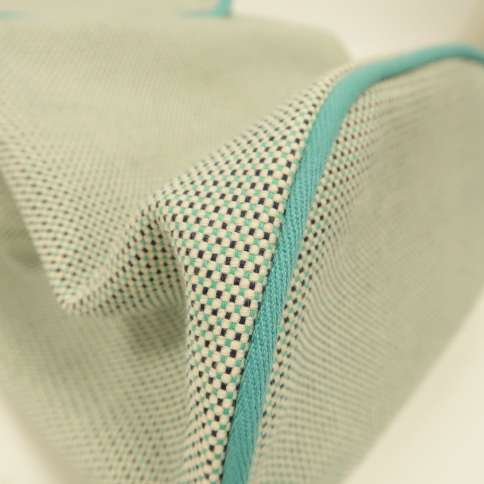 HERMES 布料Sac a dos Les Cabanes銀扣背包綠色