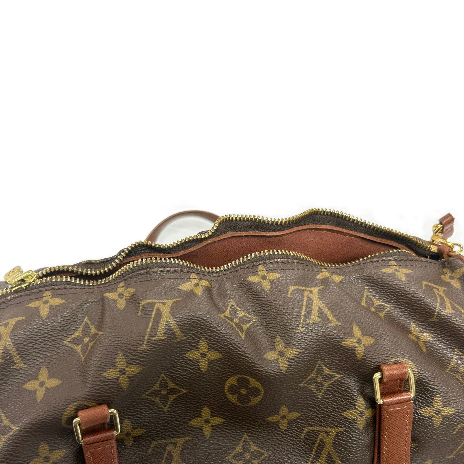 LOUIS VUITTON 【清倉大減價】Monogram Papillon金扣手挽肩背袋啡色