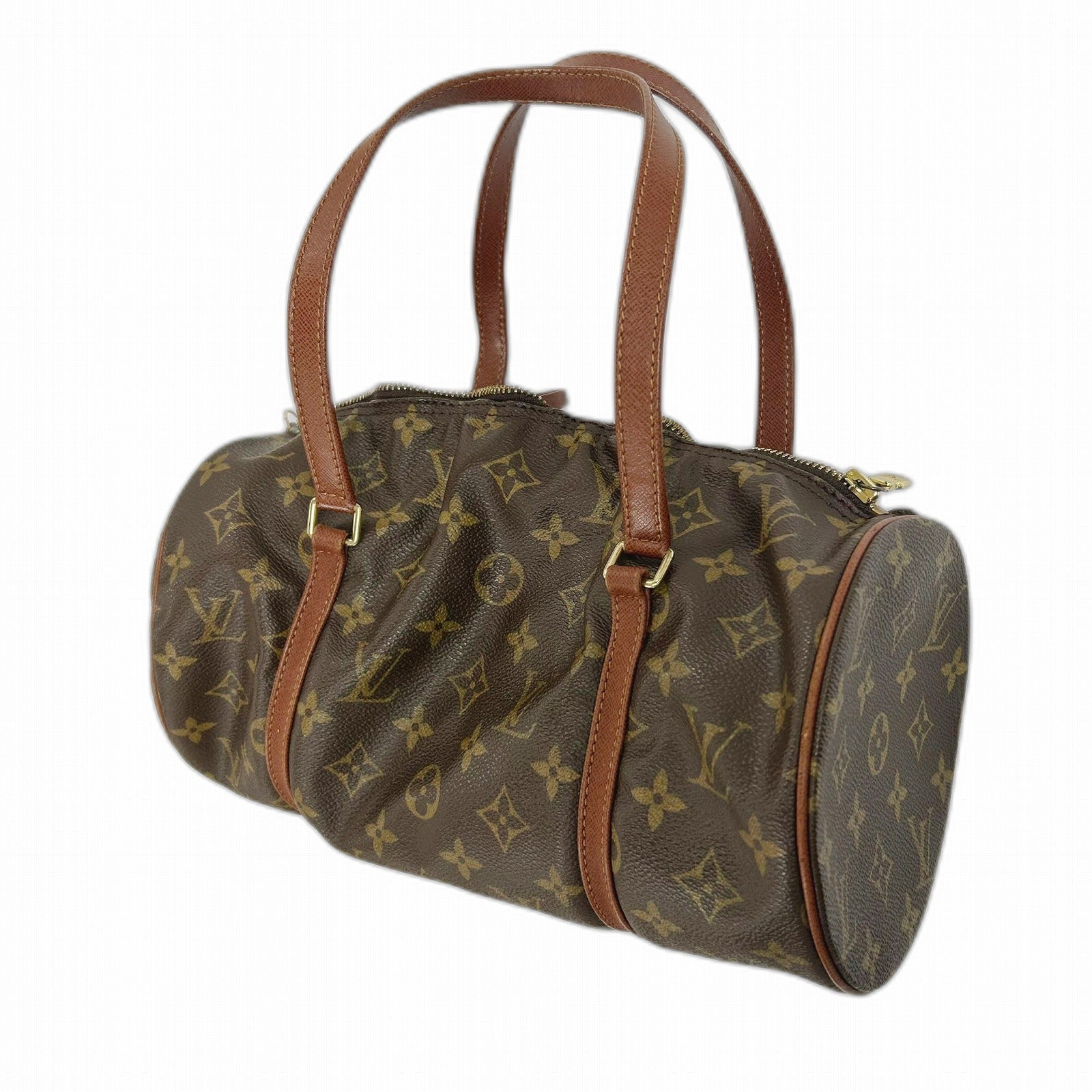 LOUIS VUITTON 【清倉大減價】Monogram Papillon金扣手挽肩背袋啡色