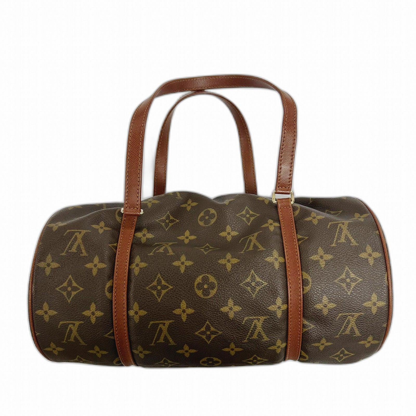 LOUIS VUITTON 【清倉大減價】Monogram Papillon金扣手挽肩背袋啡色