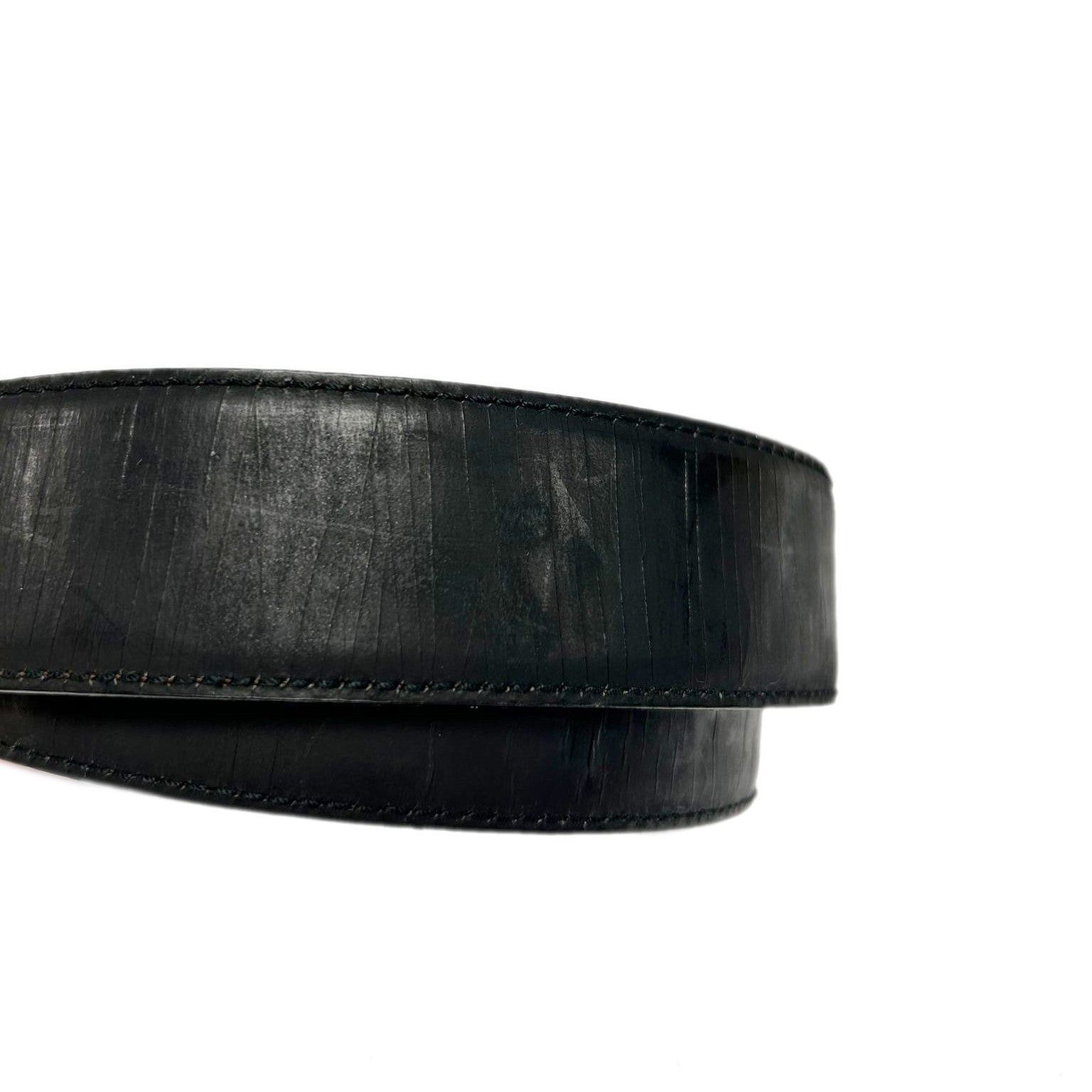 GUCCI 【激減優惠】牛皮皮革Belt銀扣皮帶黑色/啡色