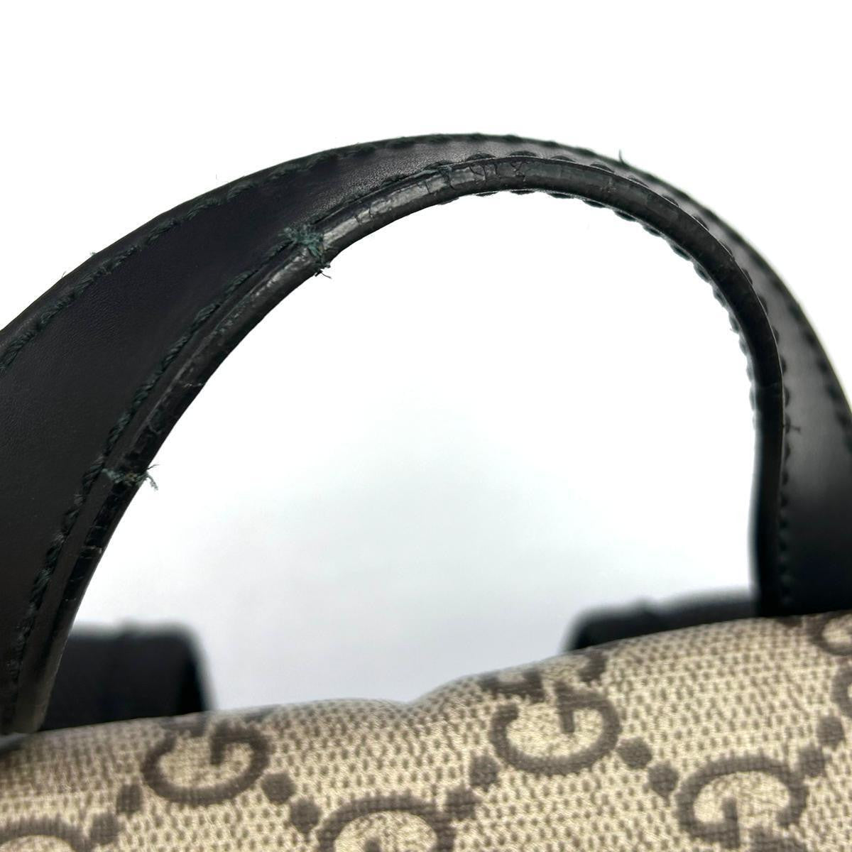 GUCCI 【激減優惠】塗層帆布Backpack金扣背包棕色