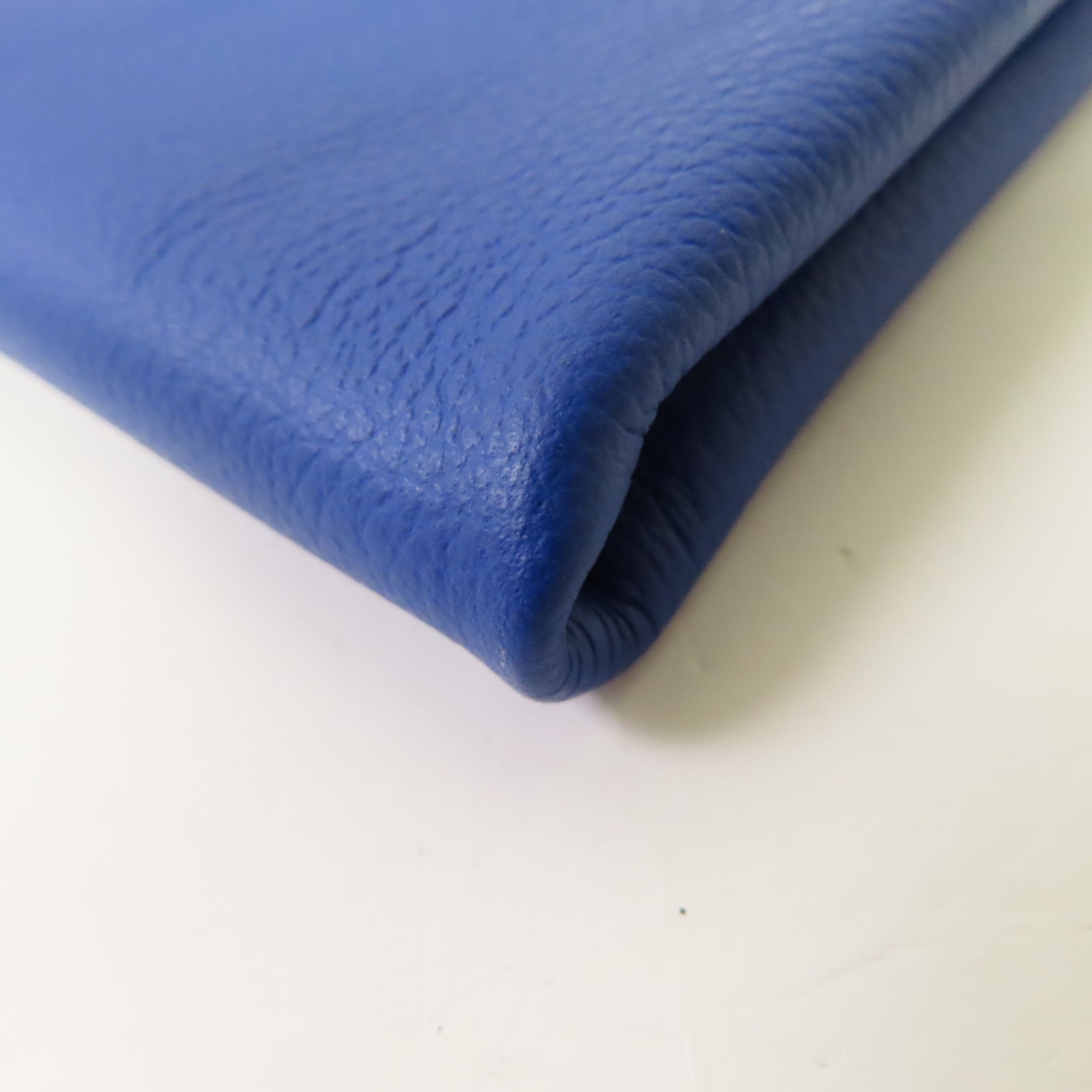 HERMES Evercolor皮革Atout I4 Pouch Card Holder金扣卡套Bleu Electrique