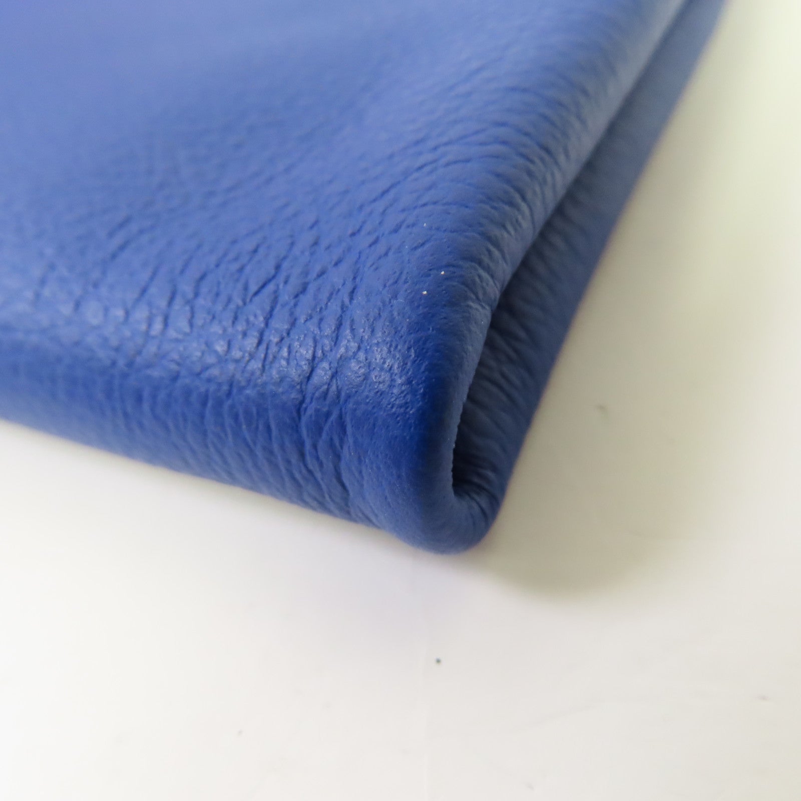 HERMES Evercolor皮革Atout I4 Pouch Card Holder金扣卡套Bleu Electrique