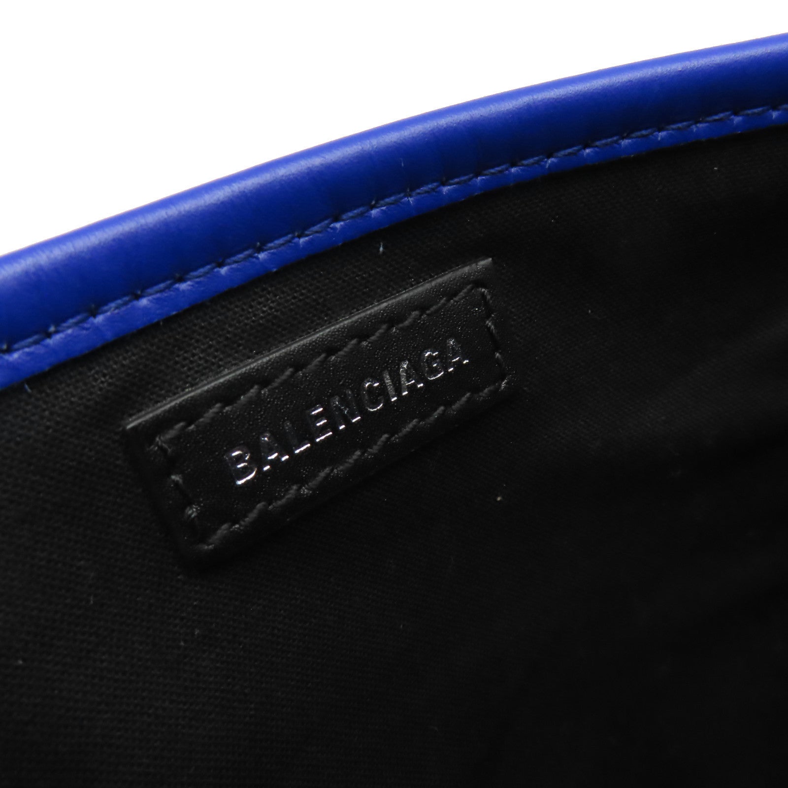 BALENCIAGA 【激減優惠】帆布Cabas XS 2Way Shoulder Bag銀扣手挽肩背兩用袋藍色/米白色