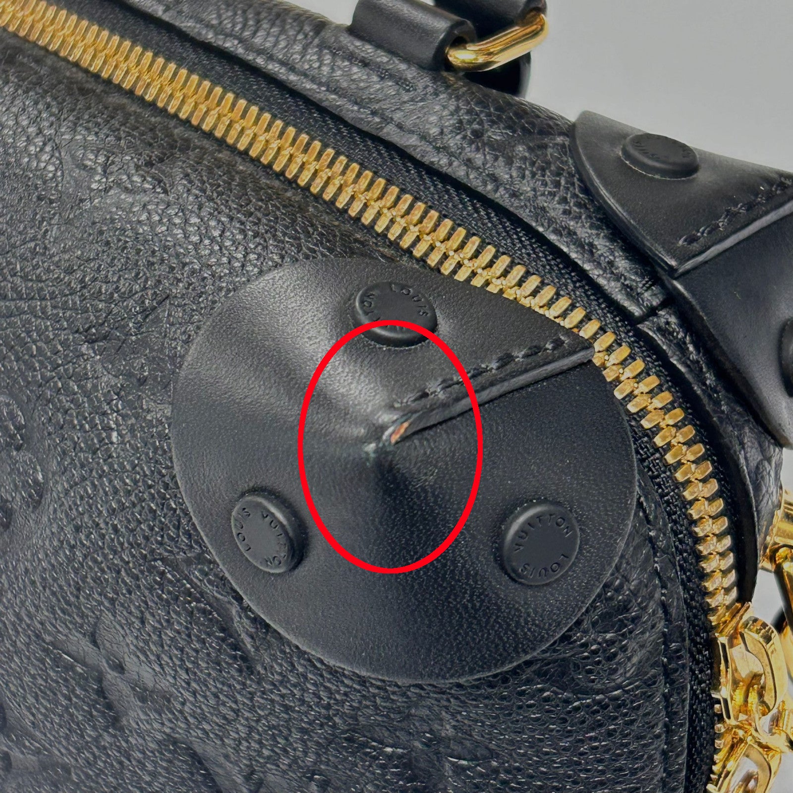 LOUIS VUITTON Monogram Empreinte Petit Malle金扣手挽肩背兩用袋黑色