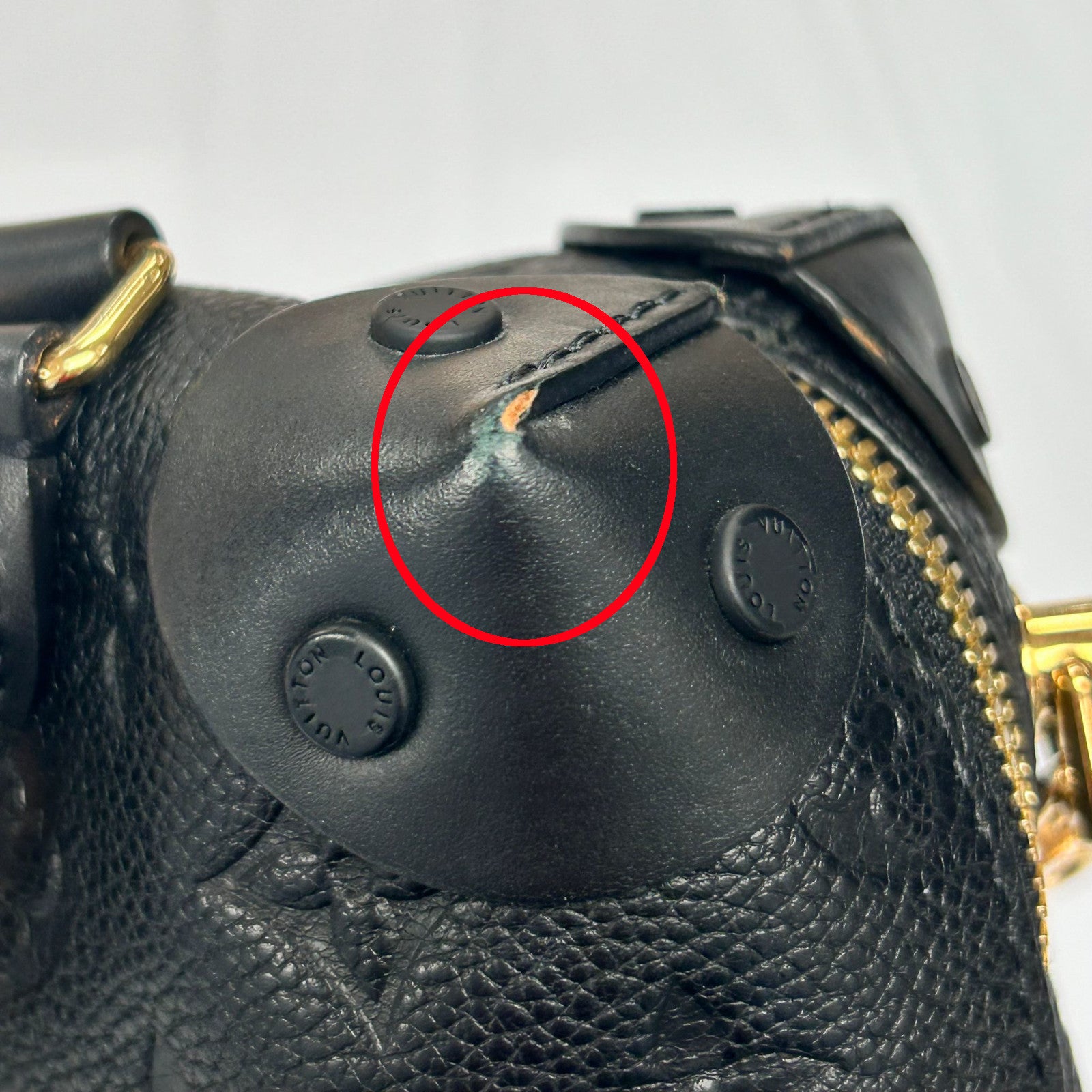LOUIS VUITTON Monogram Empreinte Petit Malle金扣手挽肩背兩用袋黑色