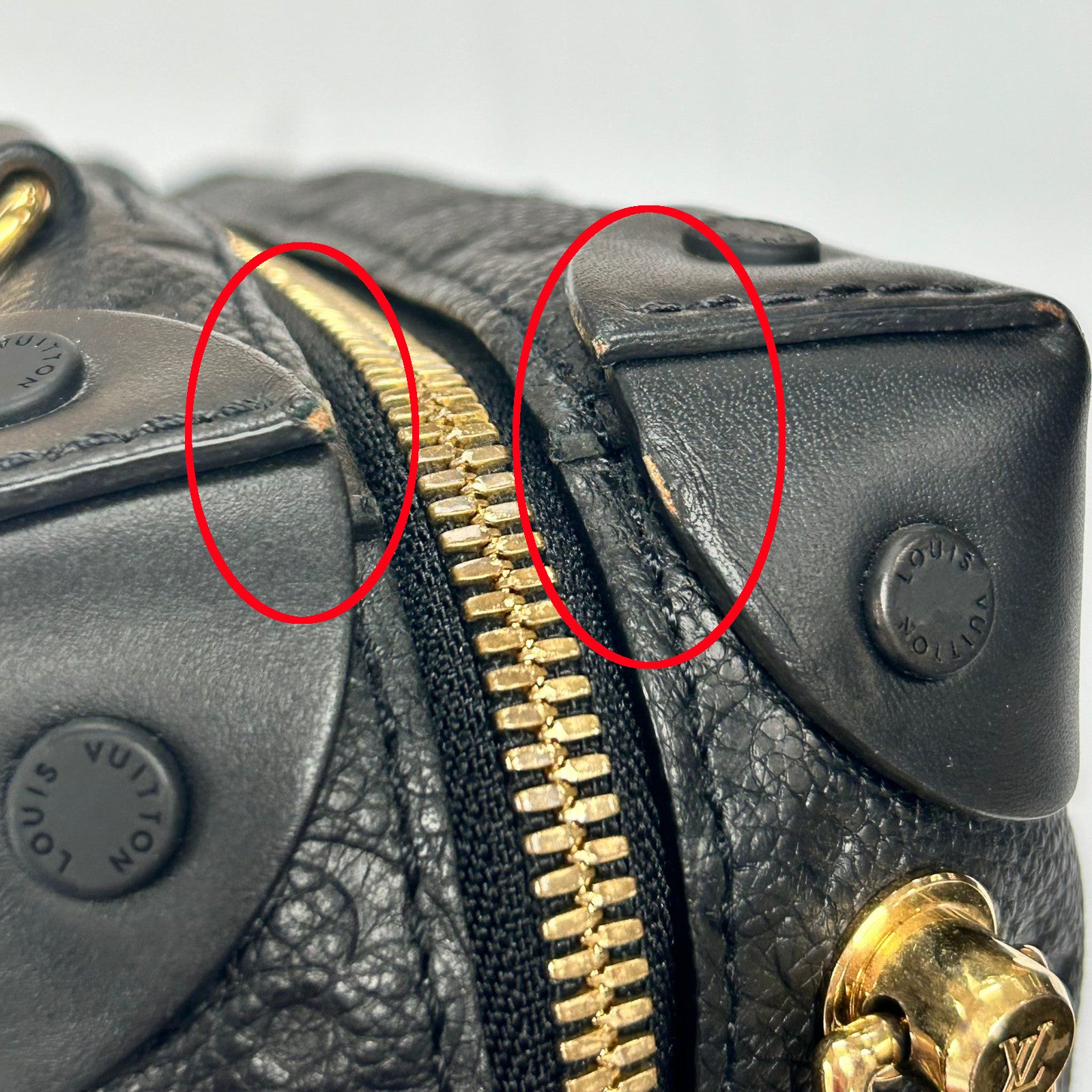 LOUIS VUITTON Monogram Empreinte Petit Malle金扣手挽肩背兩用袋黑色
