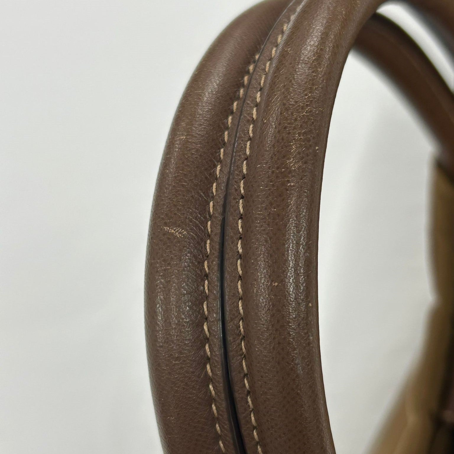PRADA 尼龍2 way Shoulder金扣手挽肩背兩用袋啡色