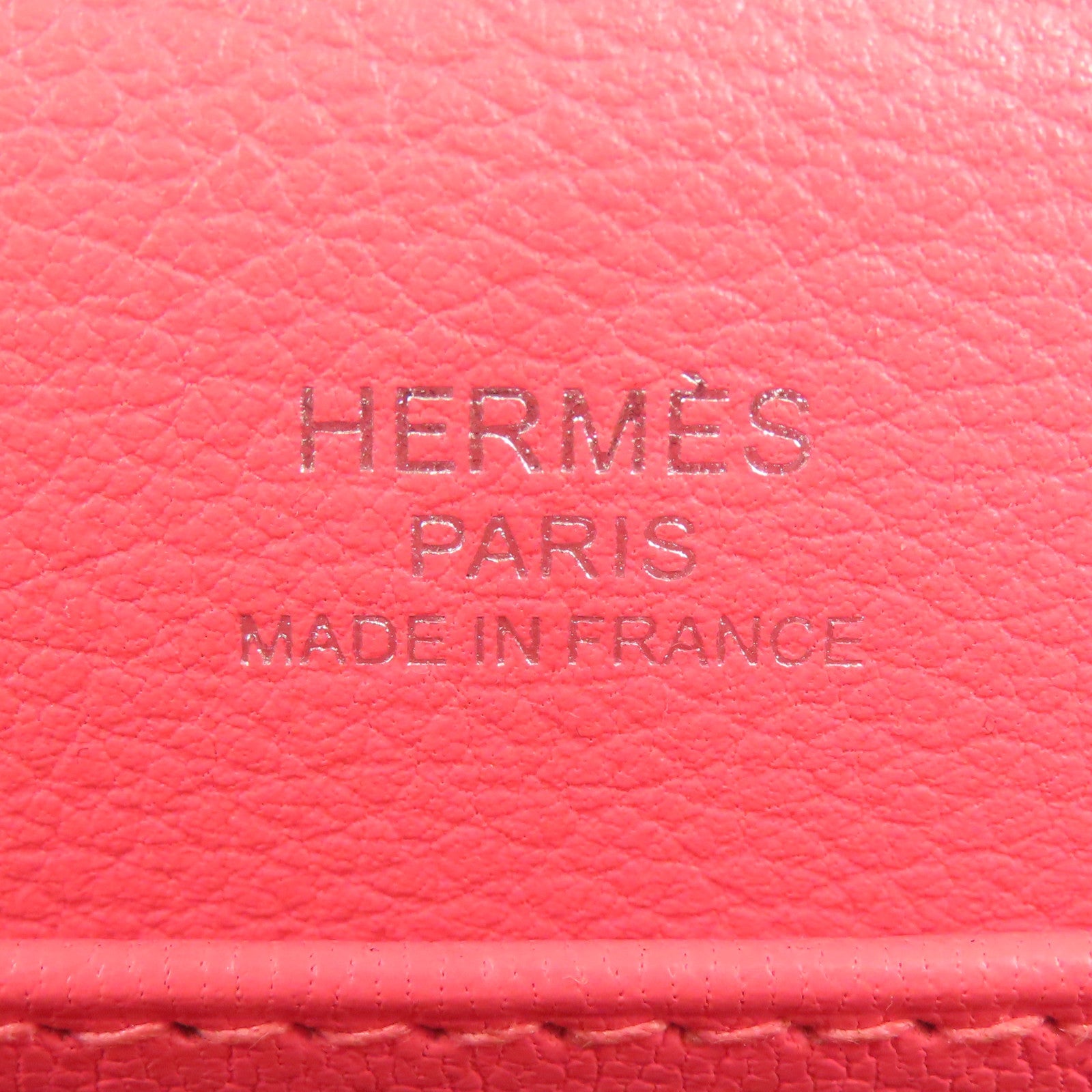 HERMES 【激減優惠】Evercolor皮革Mini Roulis銀扣肩背袋Rose Azalee