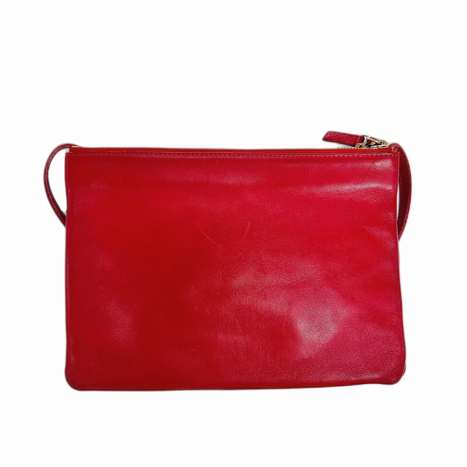 CELINE 【激減優惠】牛皮皮革Torio金扣肩背袋紅色