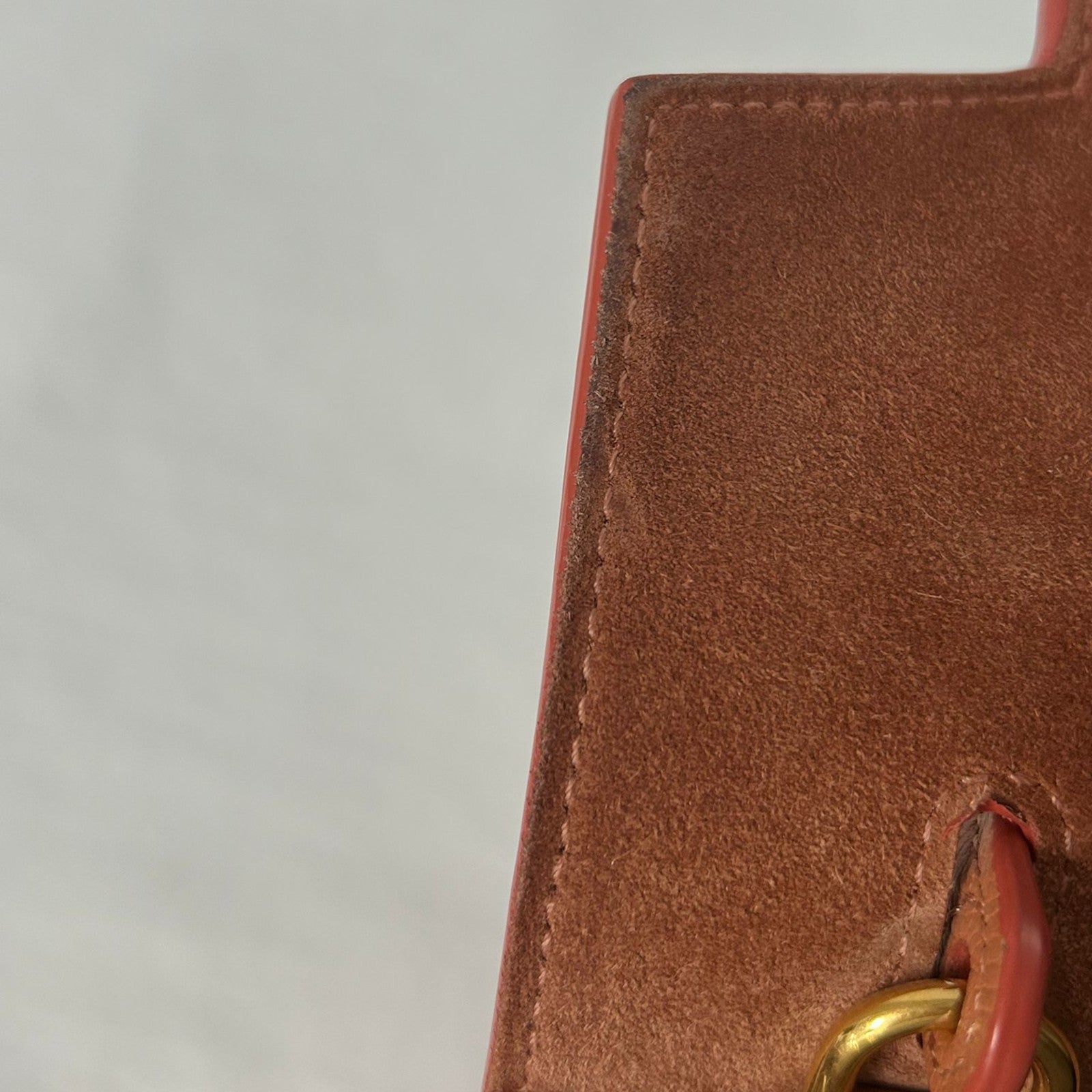 CELINE 牛皮皮革Nano Belt Bag金扣手挽肩背兩用袋粉橙色