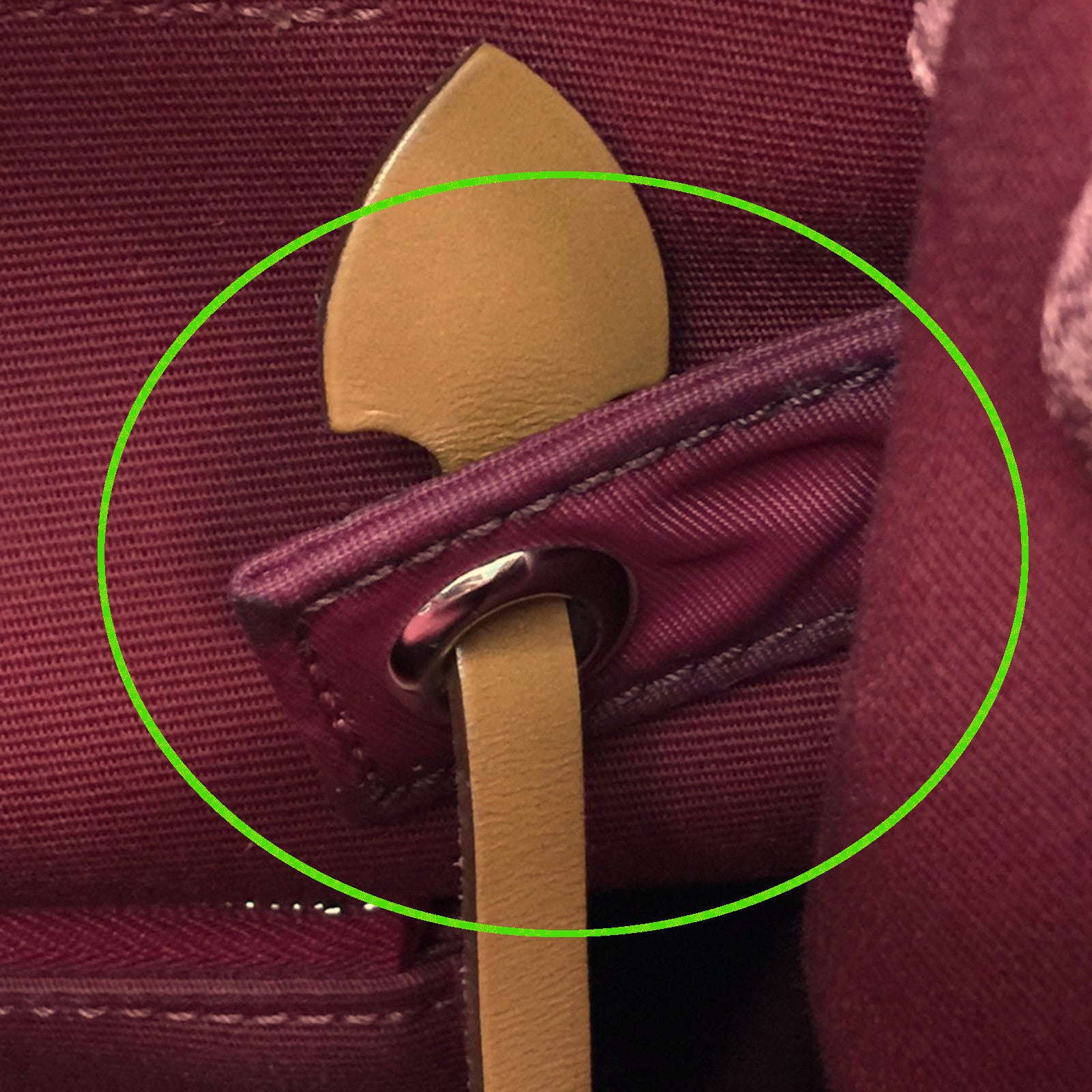 HERMES 帆布Herbag Shoulder Bag银扣肩背袋Ruby红色