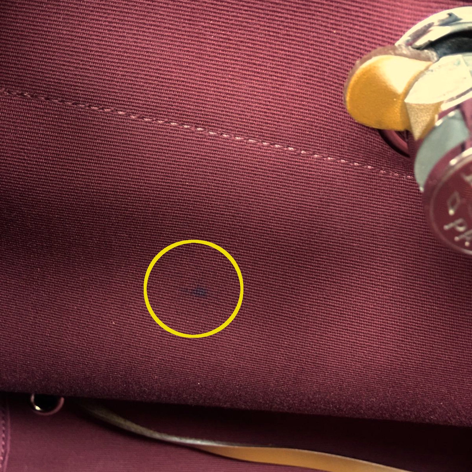 HERMES 帆布Herbag Shoulder Bag银扣肩背袋Ruby红色