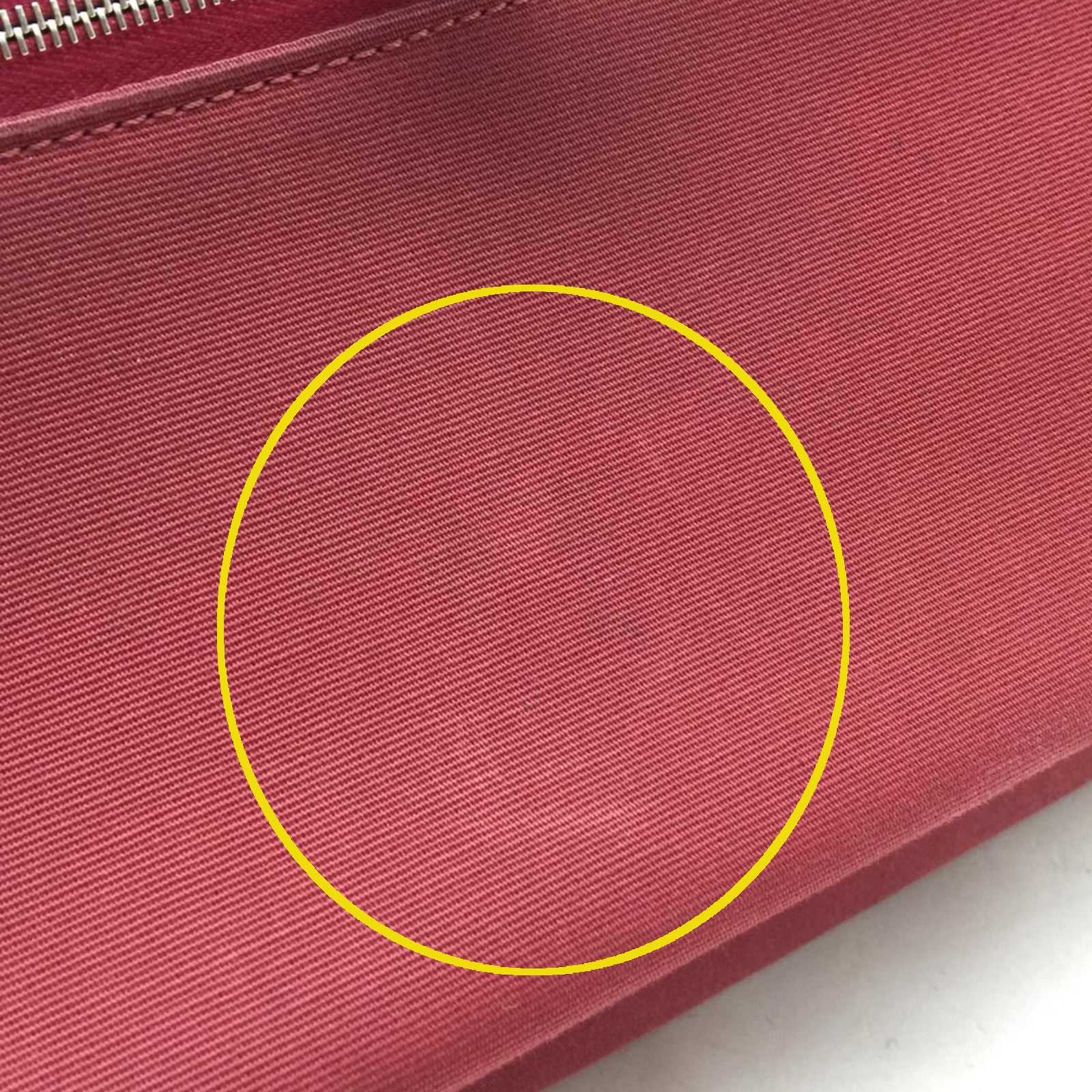 HERMES 帆布Herbag Shoulder Bag银扣肩背袋Ruby红色