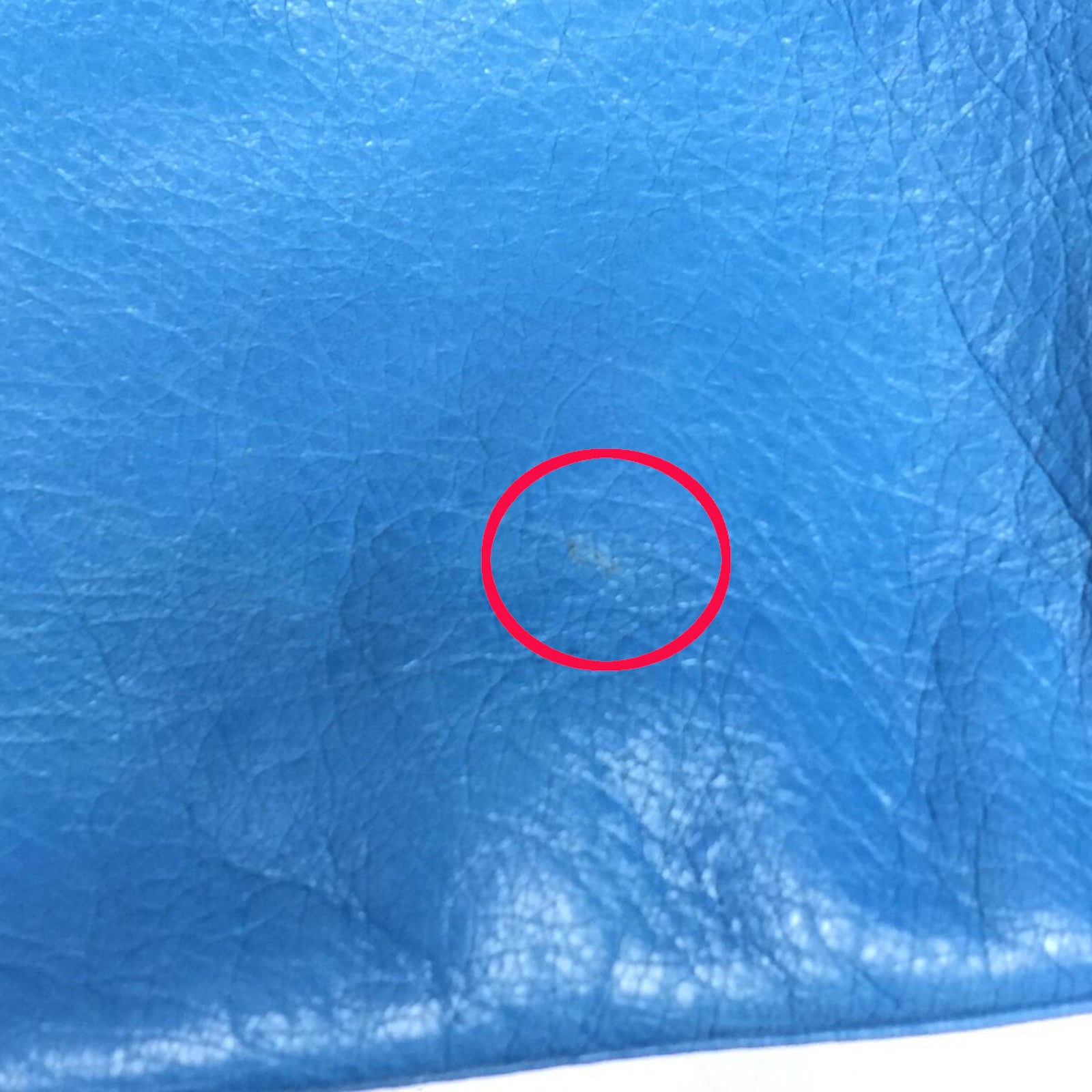 BALENCIAGA 牛皮皮革Shoulder Bag银扣手挽肩背两用袋蓝色