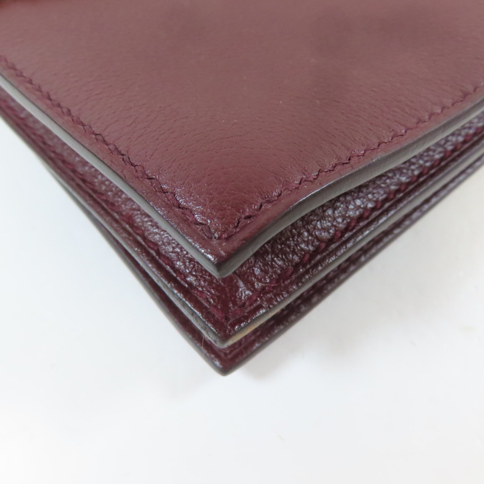 HERMES 【激減優惠】Evercolor皮革Pochette Fortunio金扣手拿包伯爾多色