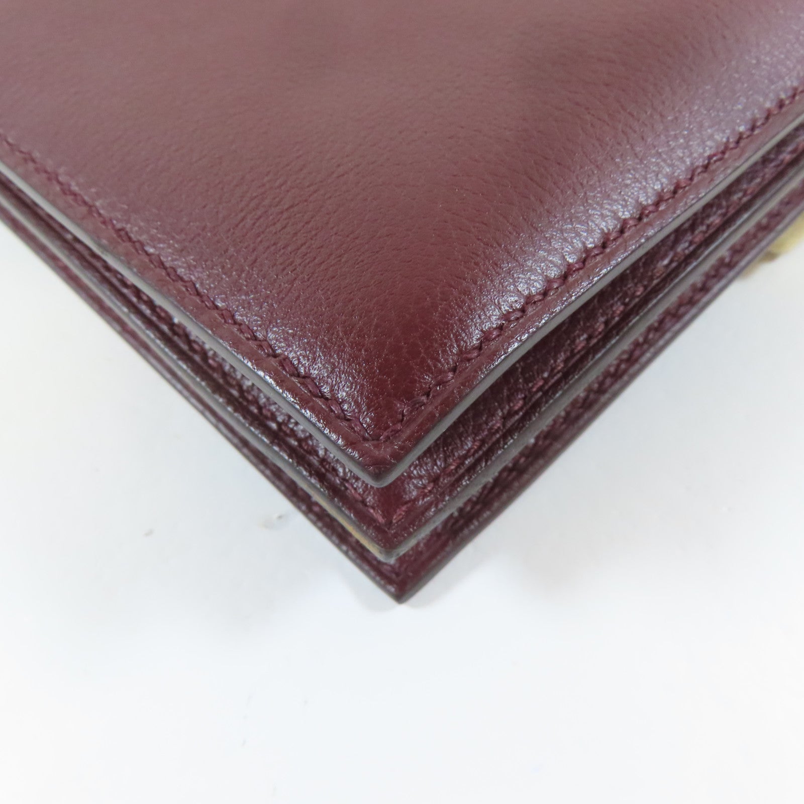HERMES 【激減優惠】Evercolor皮革Pochette Fortunio金扣手拿包伯爾多色