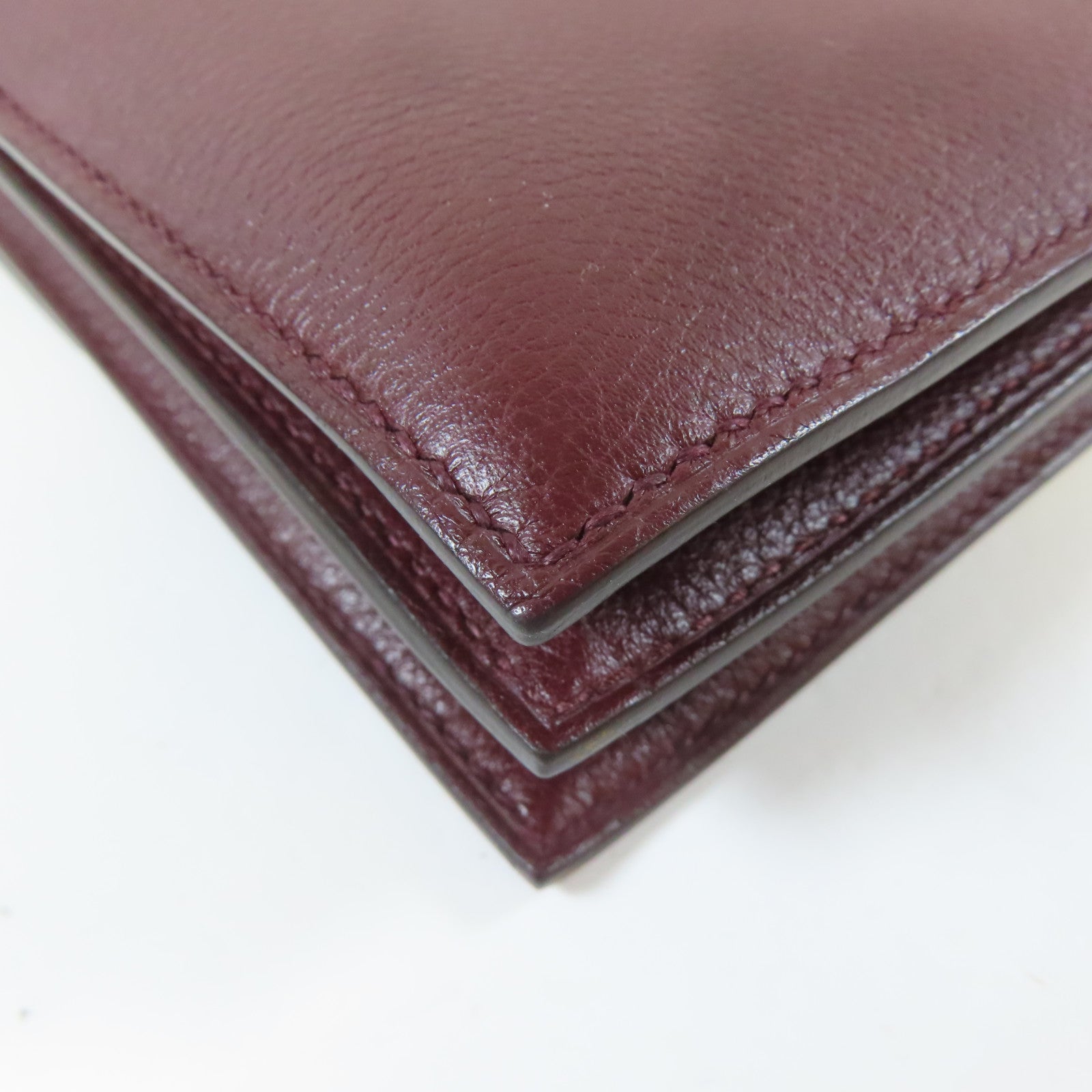 HERMES 【激減優惠】Evercolor皮革Pochette Fortunio金扣手拿包伯爾多色