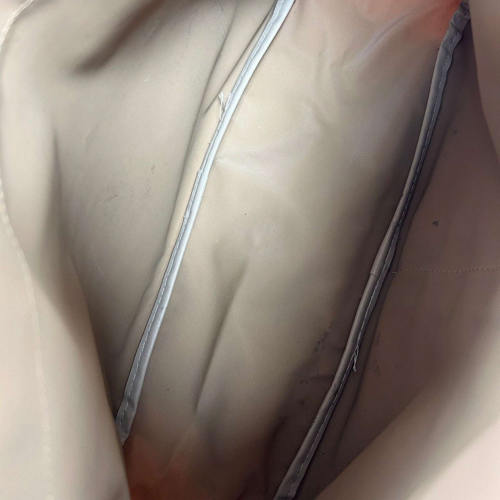 Longchamp 帆布Shoulder Bag金扣肩背袋米色