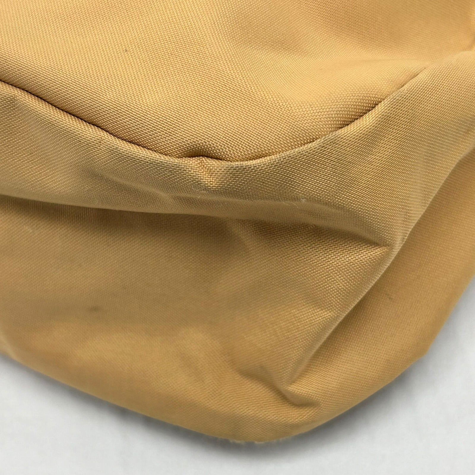 Longchamp 帆布Shoulder Bag金扣肩背袋米色
