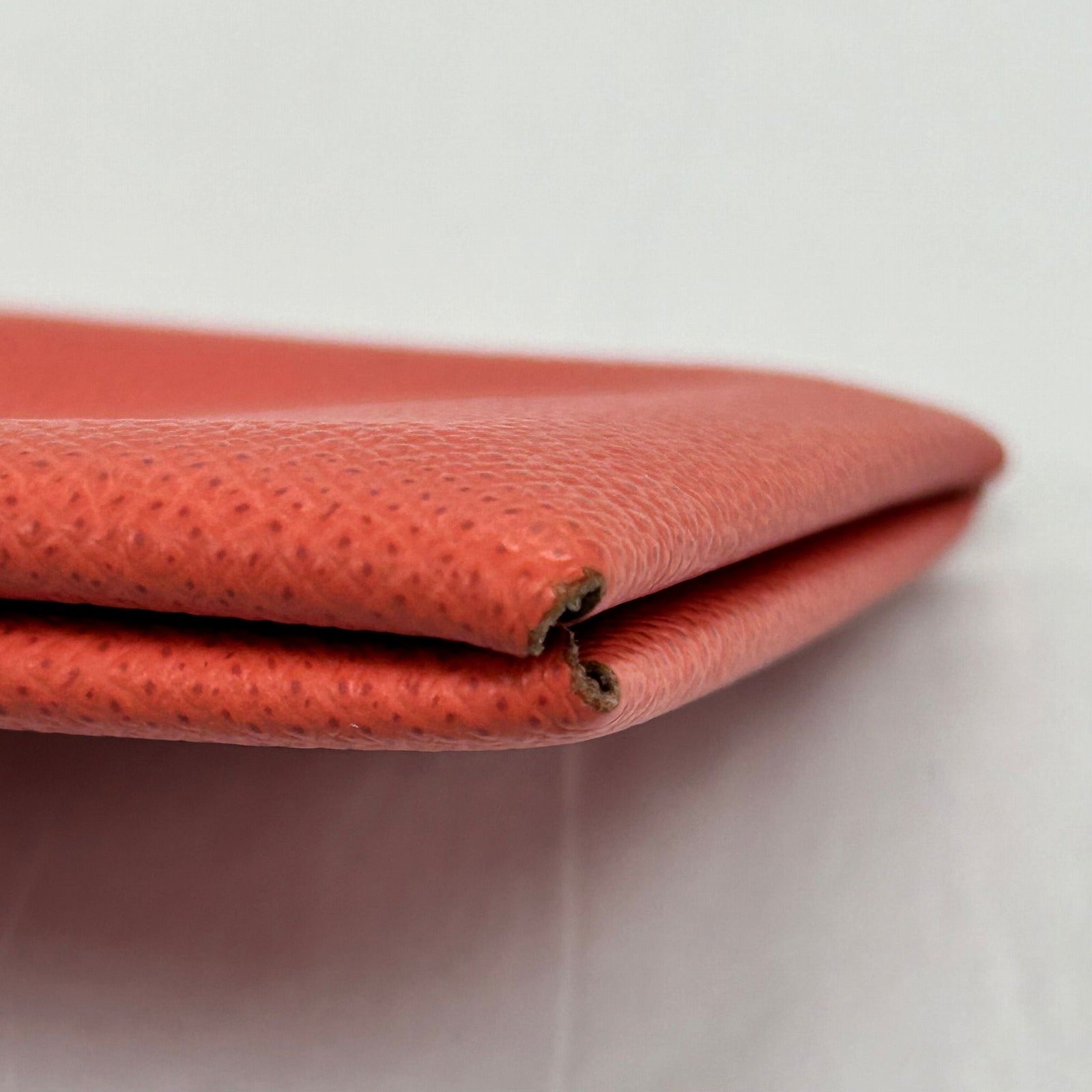 HERMES Epsom皮革Calvi Card Holder銀扣卡片套粉紅色