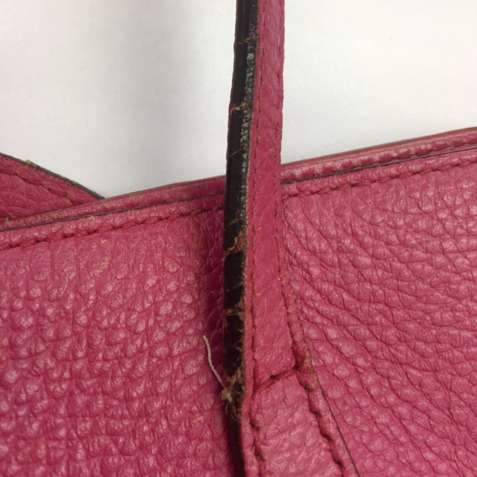 GUCCI 牛皮皮革Tote Bag金扣肩背袋桃紅色