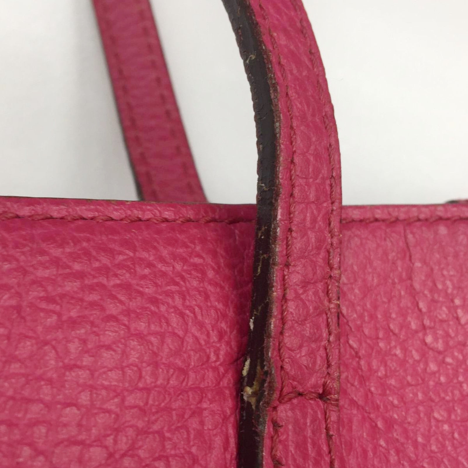 GUCCI 牛皮皮革Tote Bag金扣肩背袋桃紅色