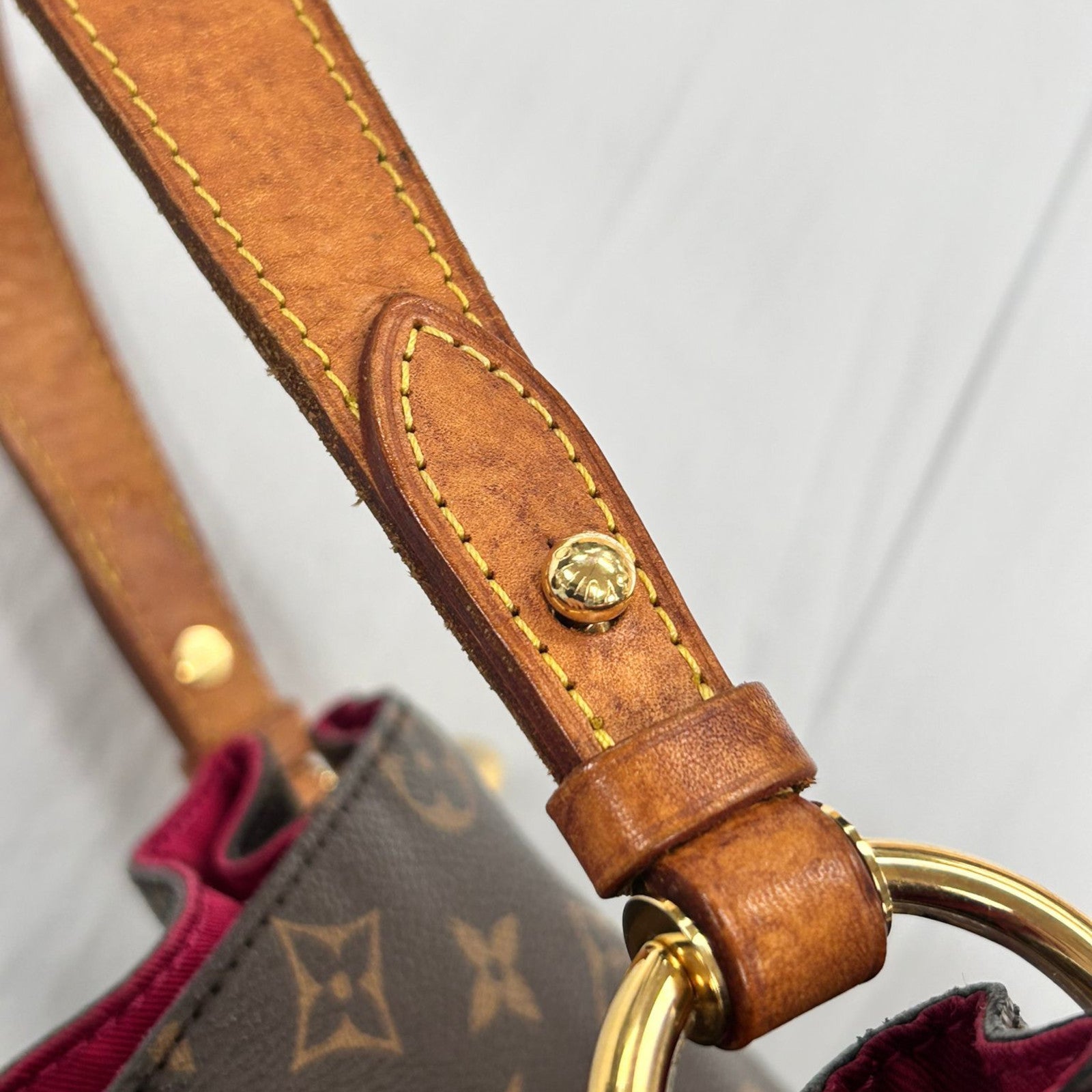 LOUIS VUITTON Monogram Graceful PM金扣肩背袋啡色