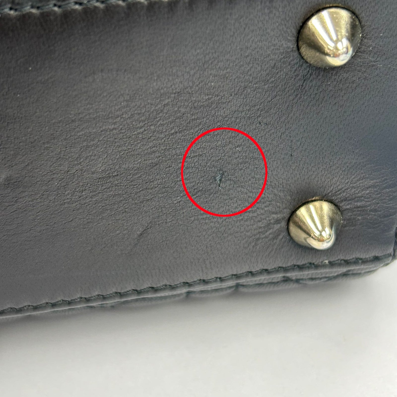 Dior 牛皮皮革Lady Dior金扣手挽肩背兩用袋黑色