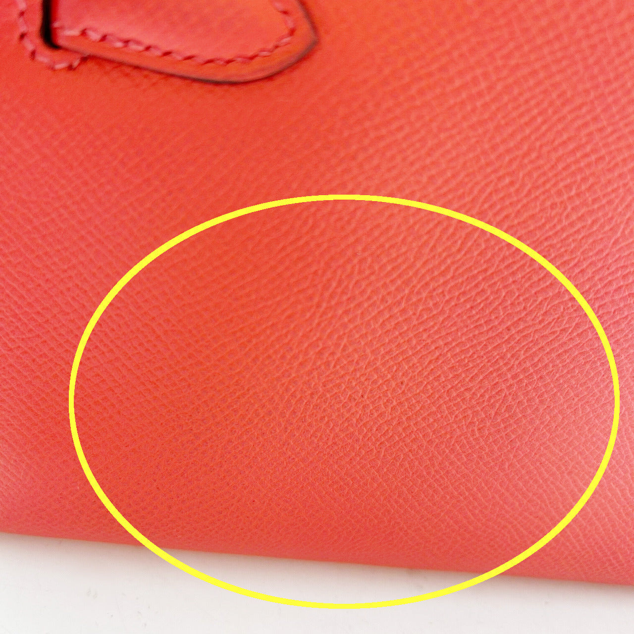 HERMES Epsom皮革Kelly Cut金扣手拿包蜜桃紅色