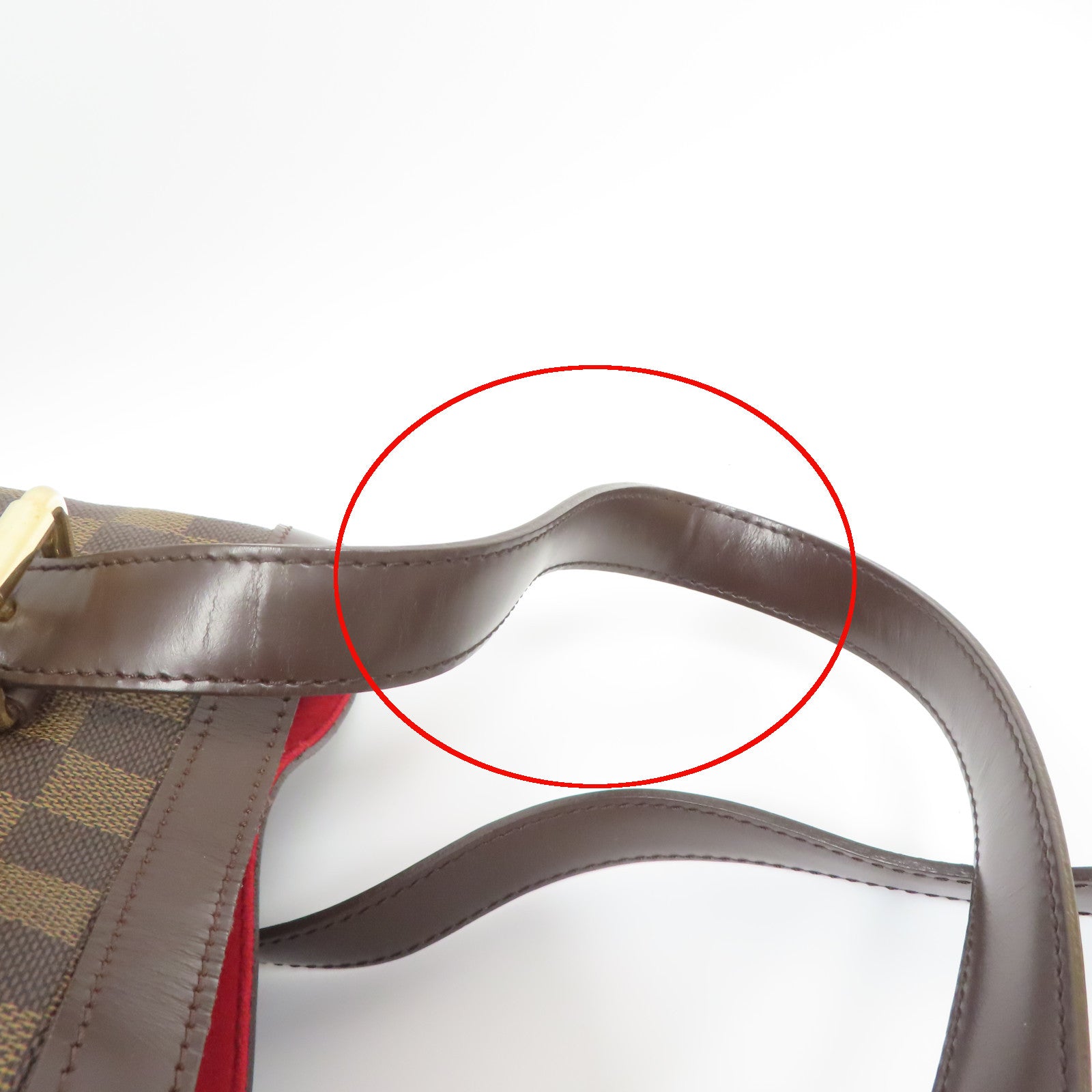 LOUIS VUITTON Damier Hampstead MM金扣手挽袋啡色