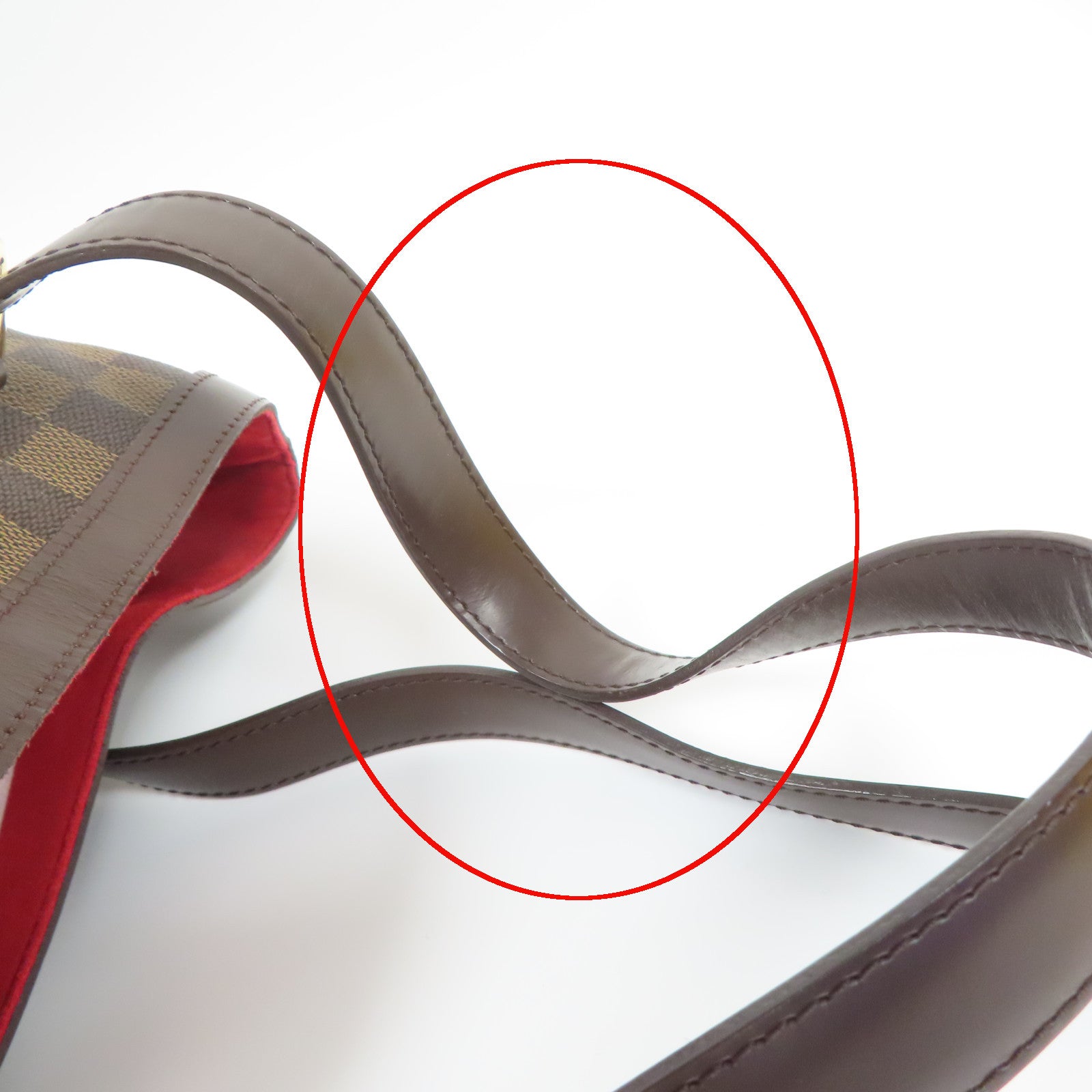 LOUIS VUITTON Damier Hampstead MM金扣手挽袋啡色