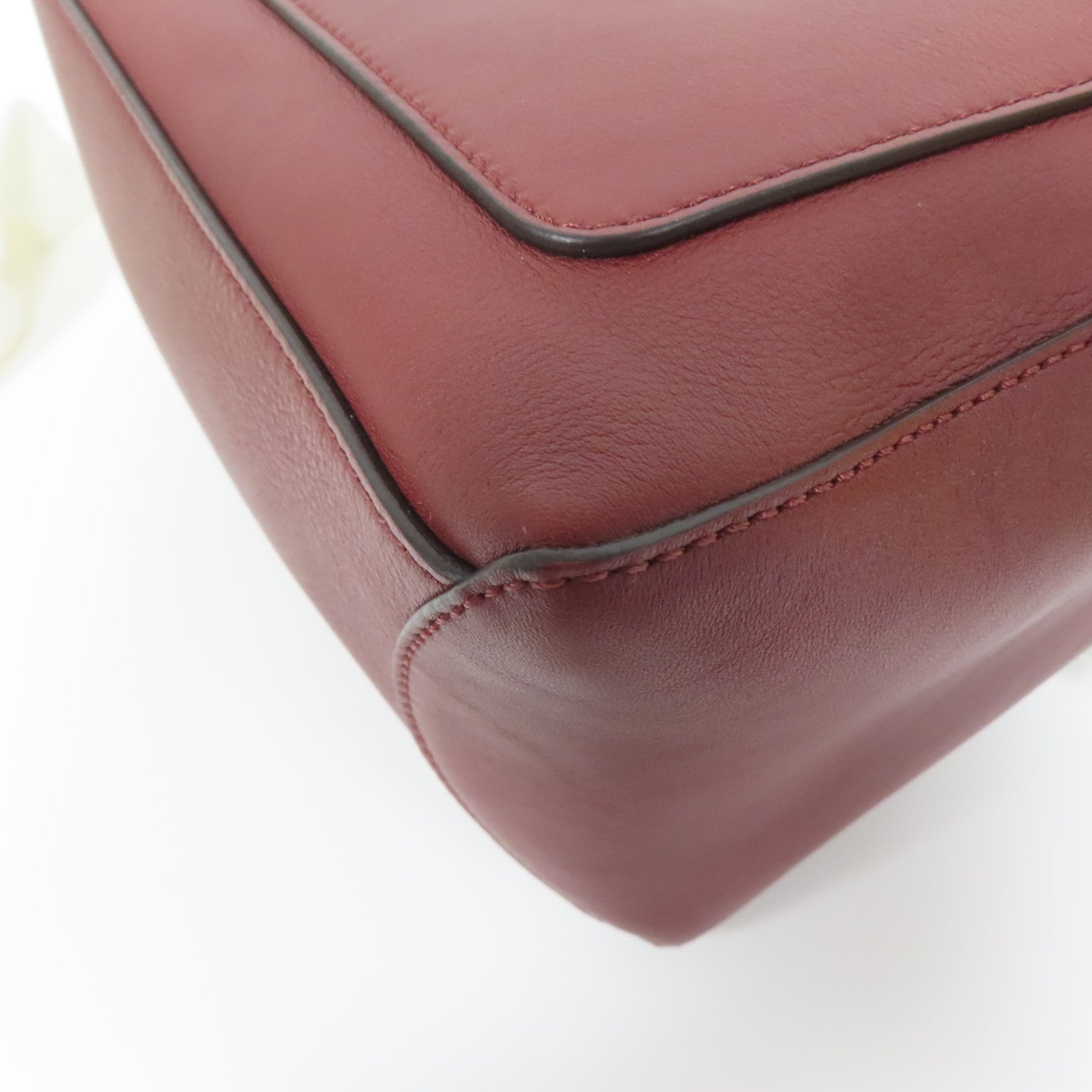 Chloe 牛皮皮革2 Way Shoulder金扣手挽肩背兩用袋紅色