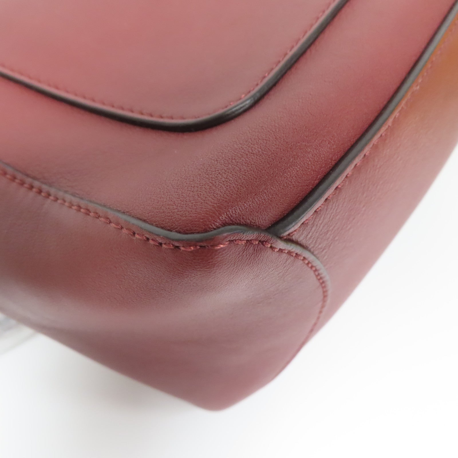 Chloe 牛皮皮革2 Way Shoulder金扣手挽肩背兩用袋紅色