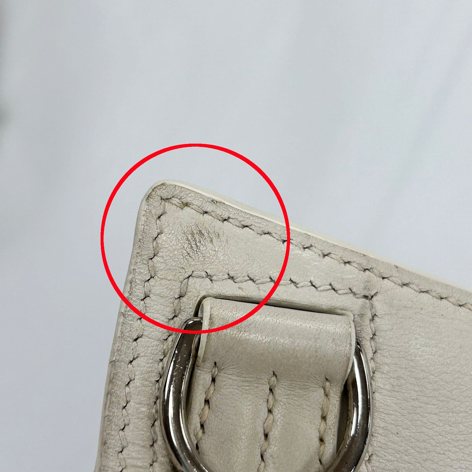HERMES **【激減優惠】Swift皮革Jypsiere 28銀扣肩背袋白色