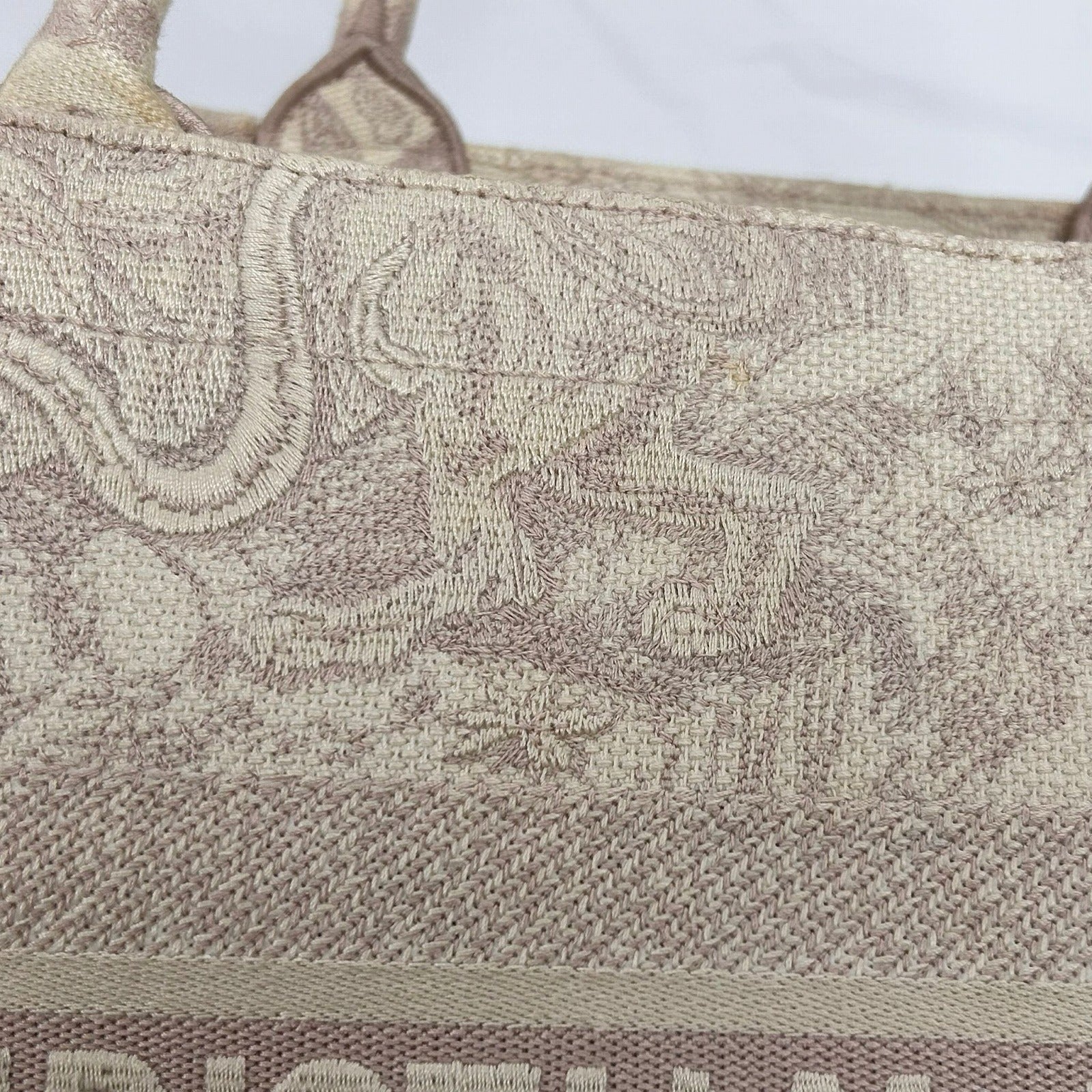 Dior 【激減優惠】帆布Medium Book Tote Bag手挽袋粉紅色
